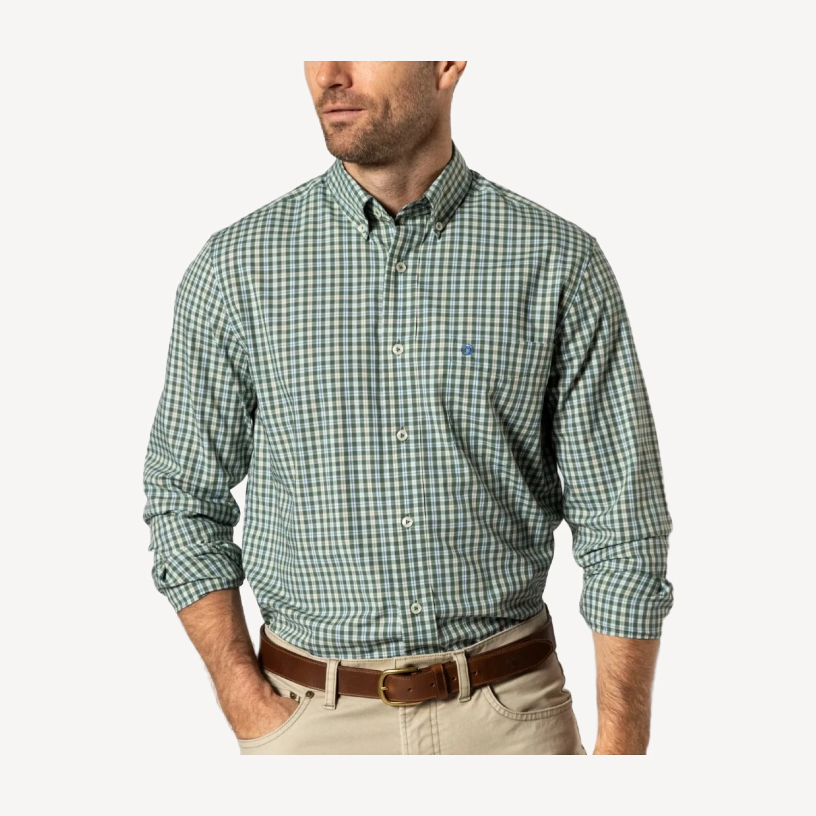 Performance Poplin Sport Shirt - Fallon Plaid