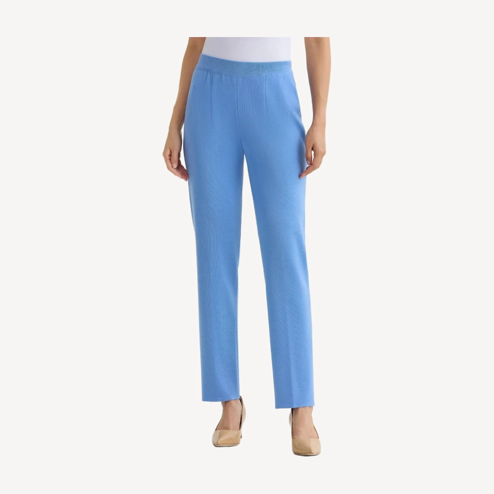 Nancy Slim Leg Mylana Knit Pant, Tranquil Blue