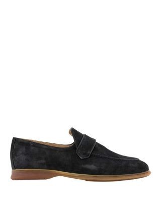 John Varvatos Men's Thompson Suede Slip On Penny Loafers