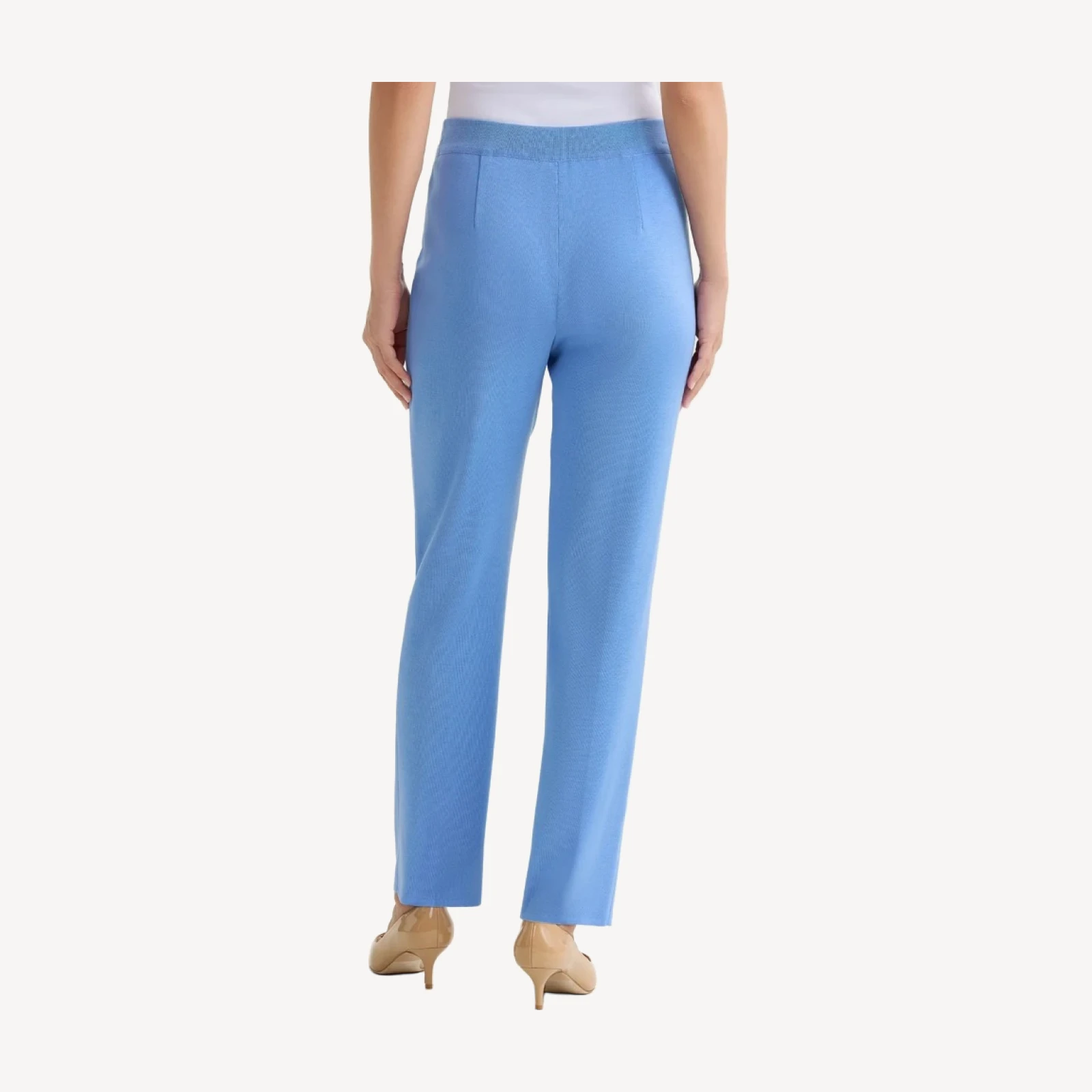 Nancy Slim Leg Mylana Knit Pant, Tranquil Blue