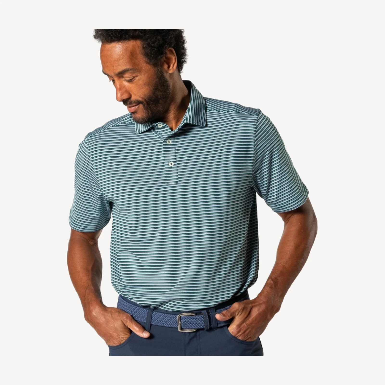 Long Drive Performance Polo - Barker Stripe