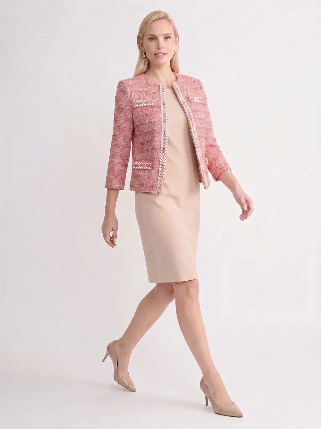 Heritage Whipstitch Trim Knit Jacket