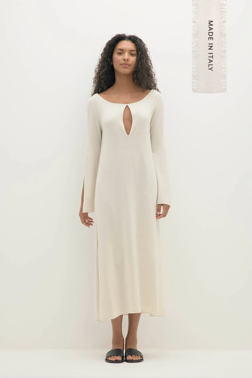 POSITANO CASHMERE KAFTAN - SNOW