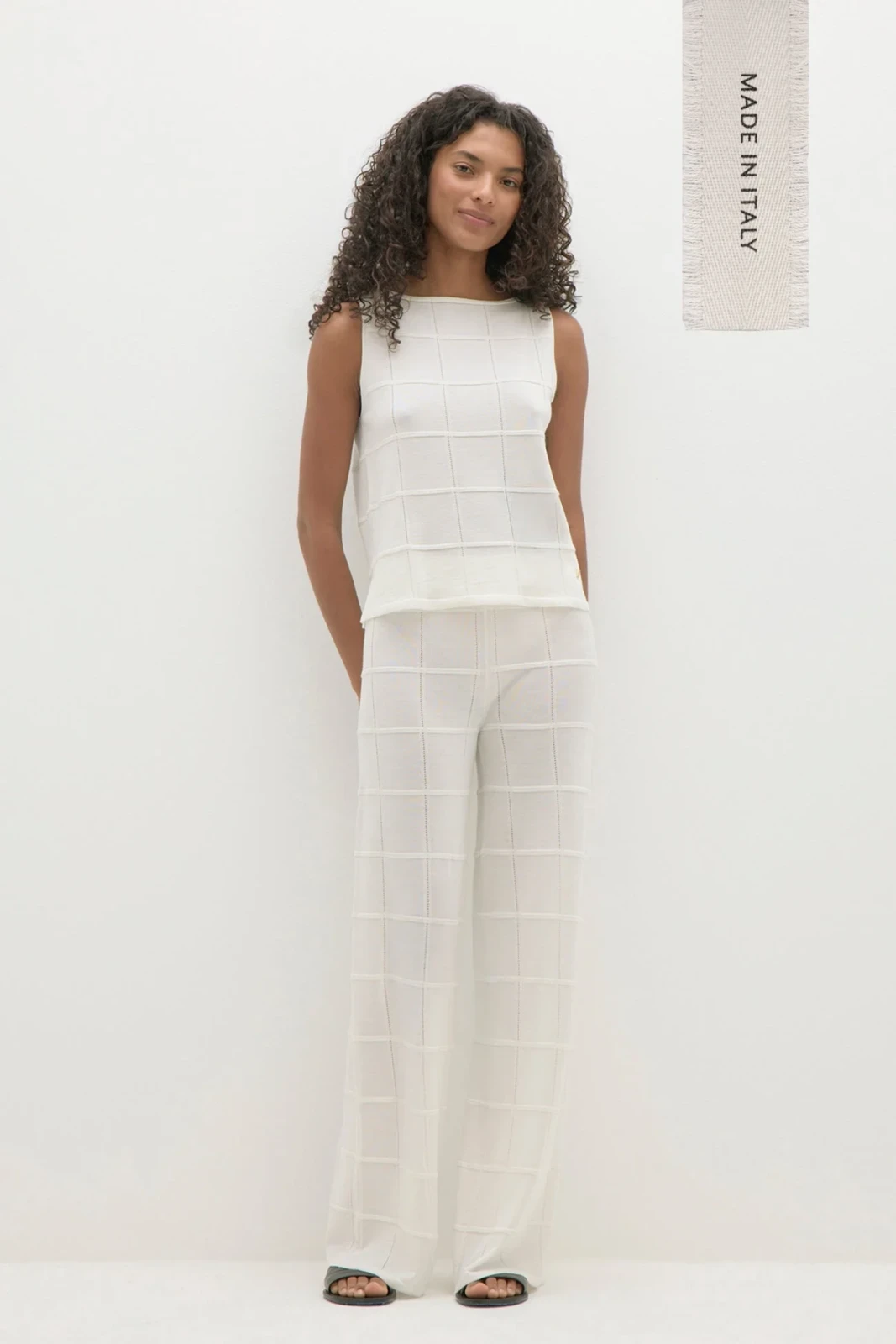 AMALFI MERINO BLEND WIDE-LEG PANT - SNOW