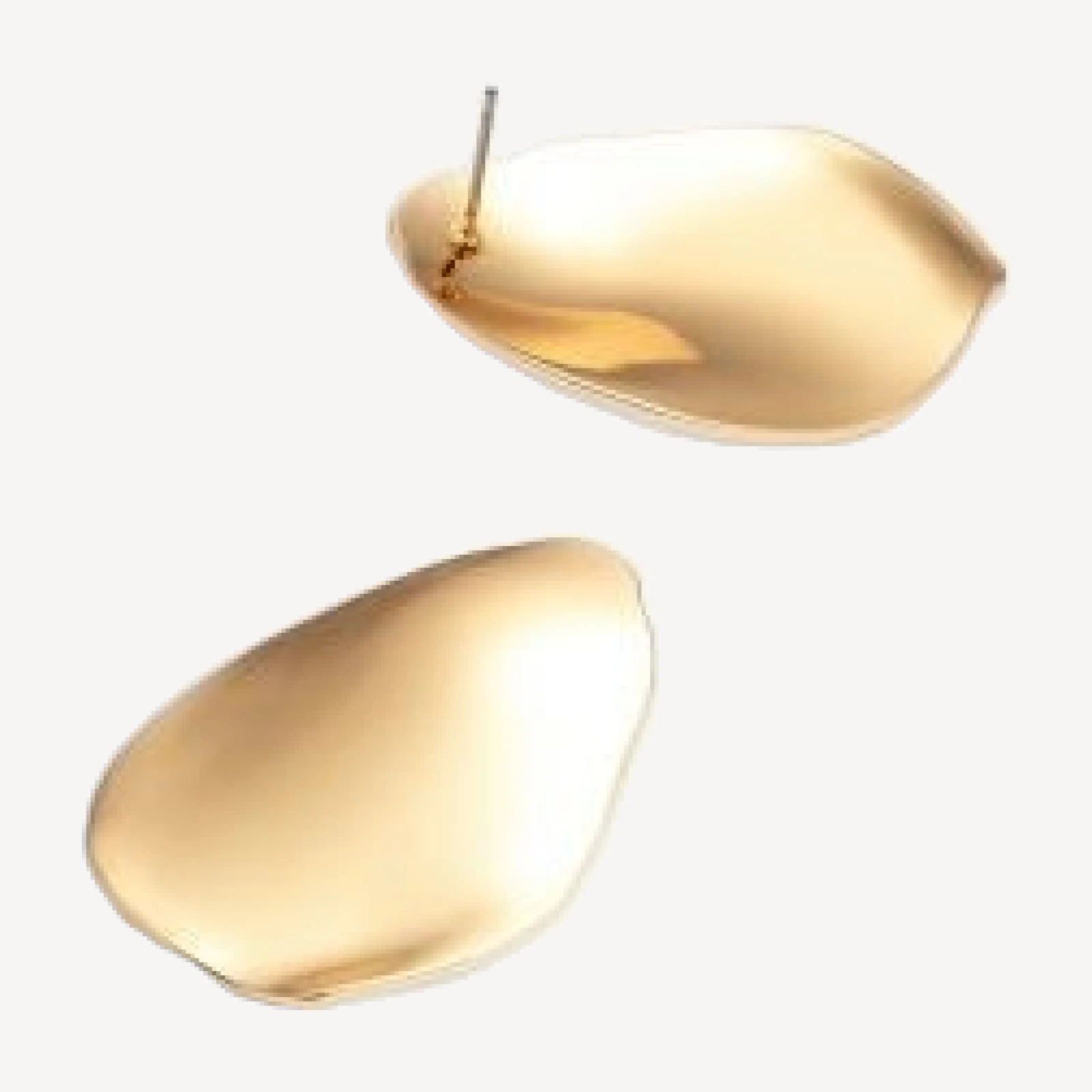 Aqua Sculptural Drop Earrings in Gold Tone - Exclusive