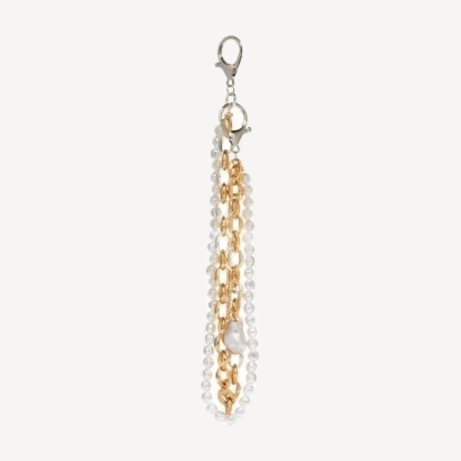 Aqua Two-Tone Imitation Pearl Bag Charm - Exclusive