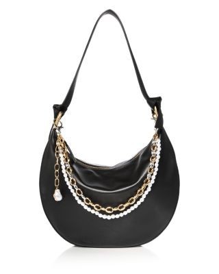 Aqua Two-Tone Imitation Pearl Bag Charm - Exclusive