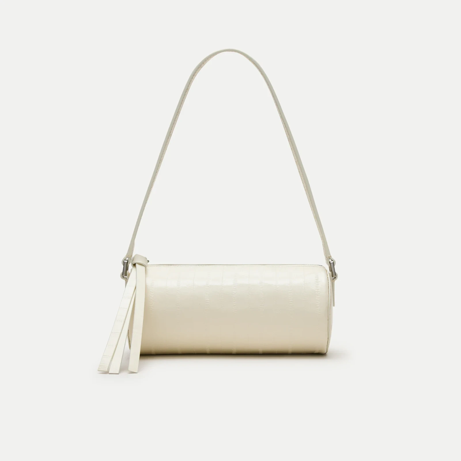 Pencil bag in eel-embossed leather
