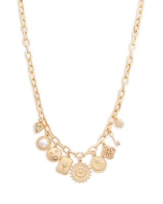 Aqua Charm Necklace, 16 - Exclusive