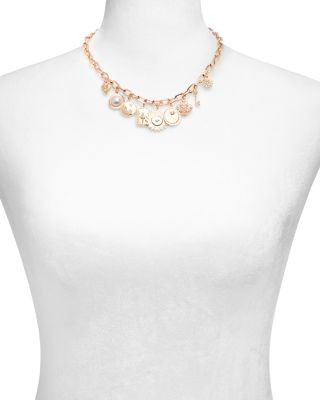 Aqua Charm Necklace, 16 - Exclusive