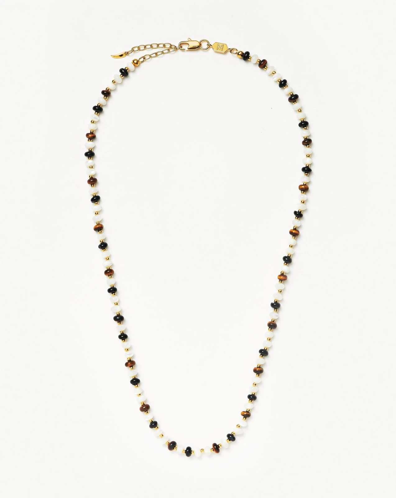 Savi Pearl & Gemstone Beaded Necklace | 18ct Gold Plated/Multi