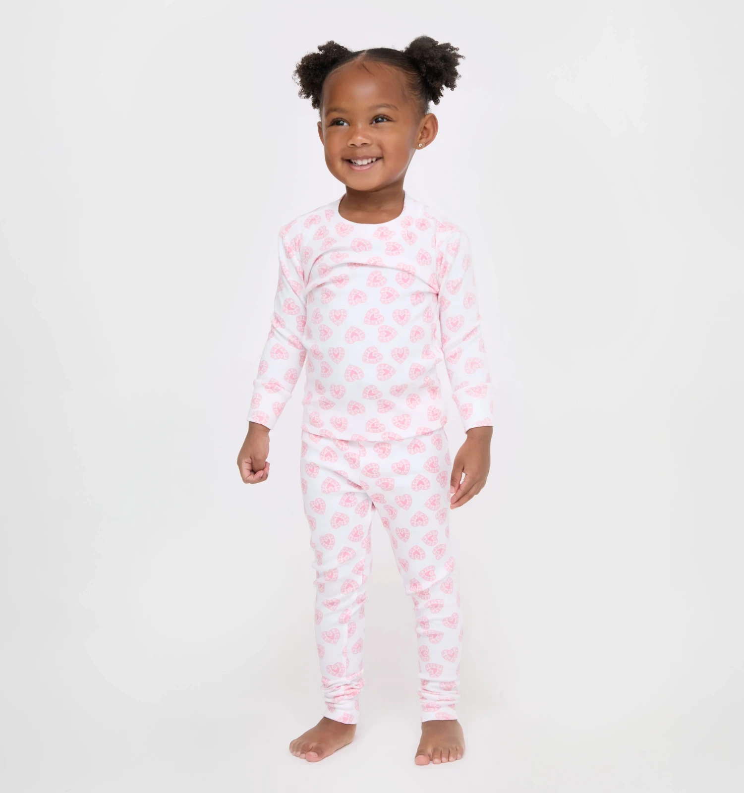 The Tiny Sully PJ Set - Pink Doily Heart