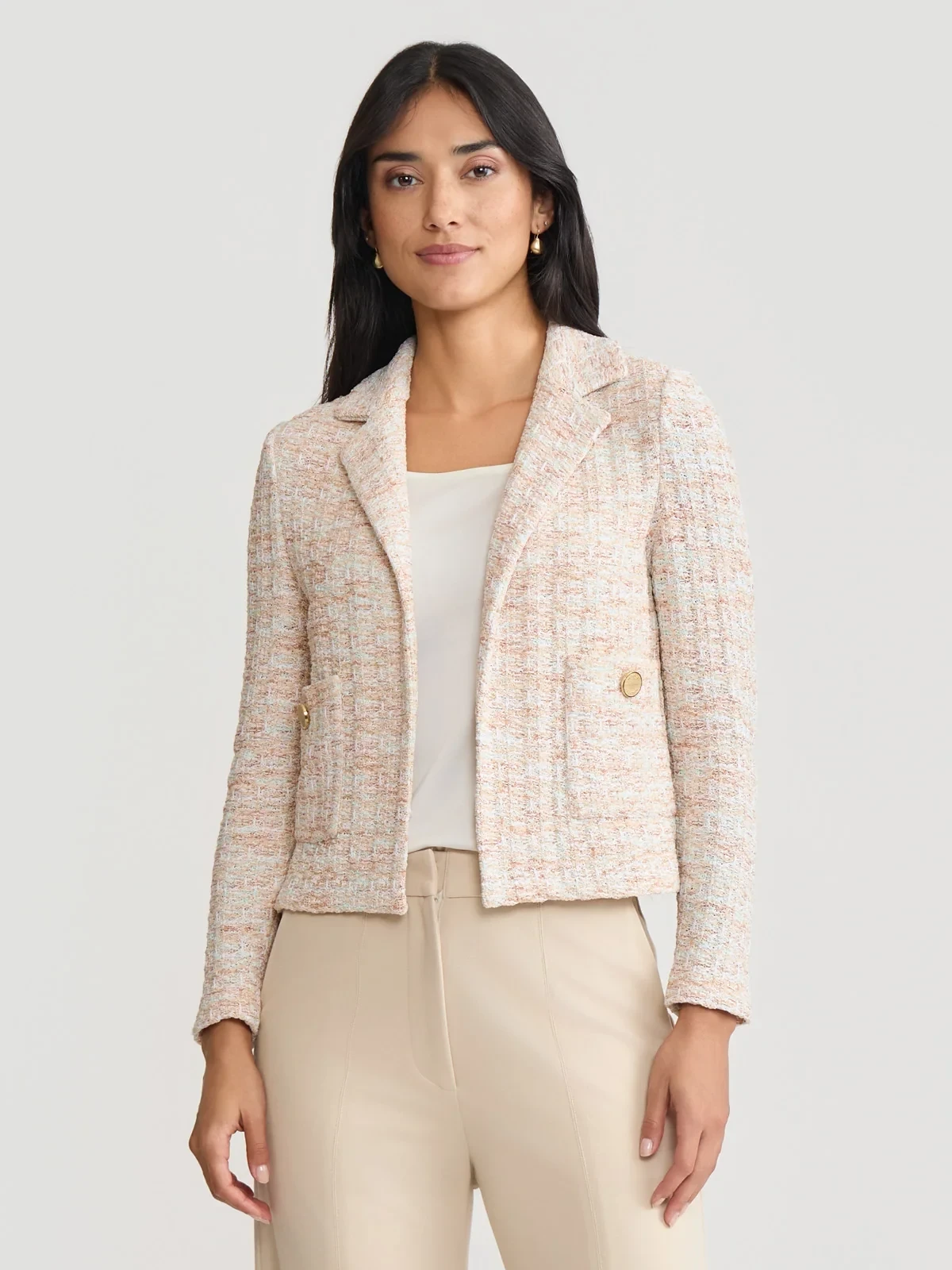 Heritage Melange Tweed Knit Jacket, photo 5