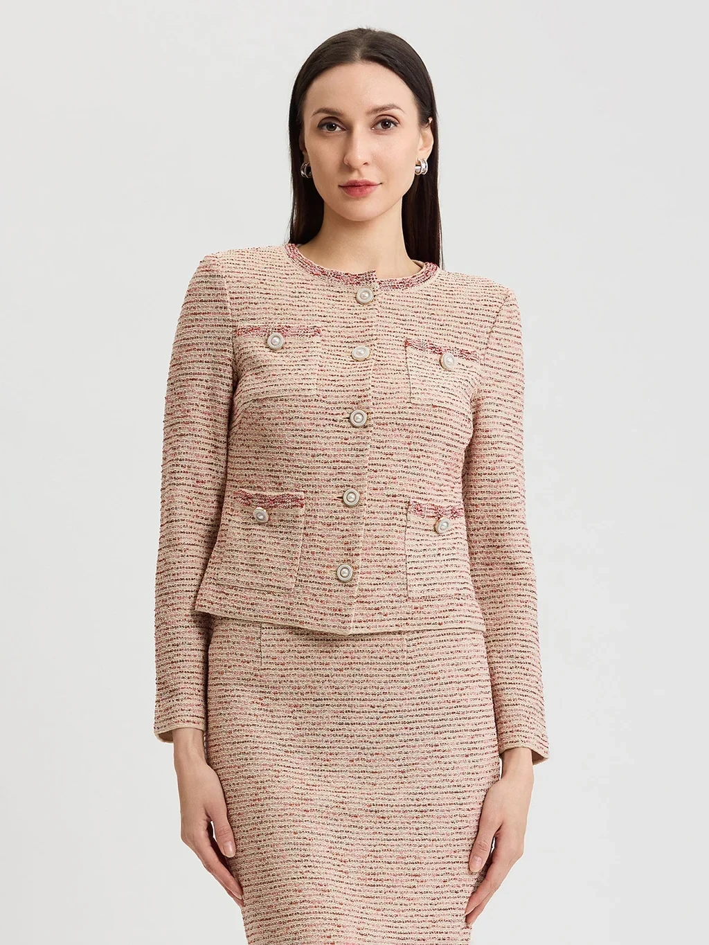 Heritage Ribbon Tweed Knit Jacket
