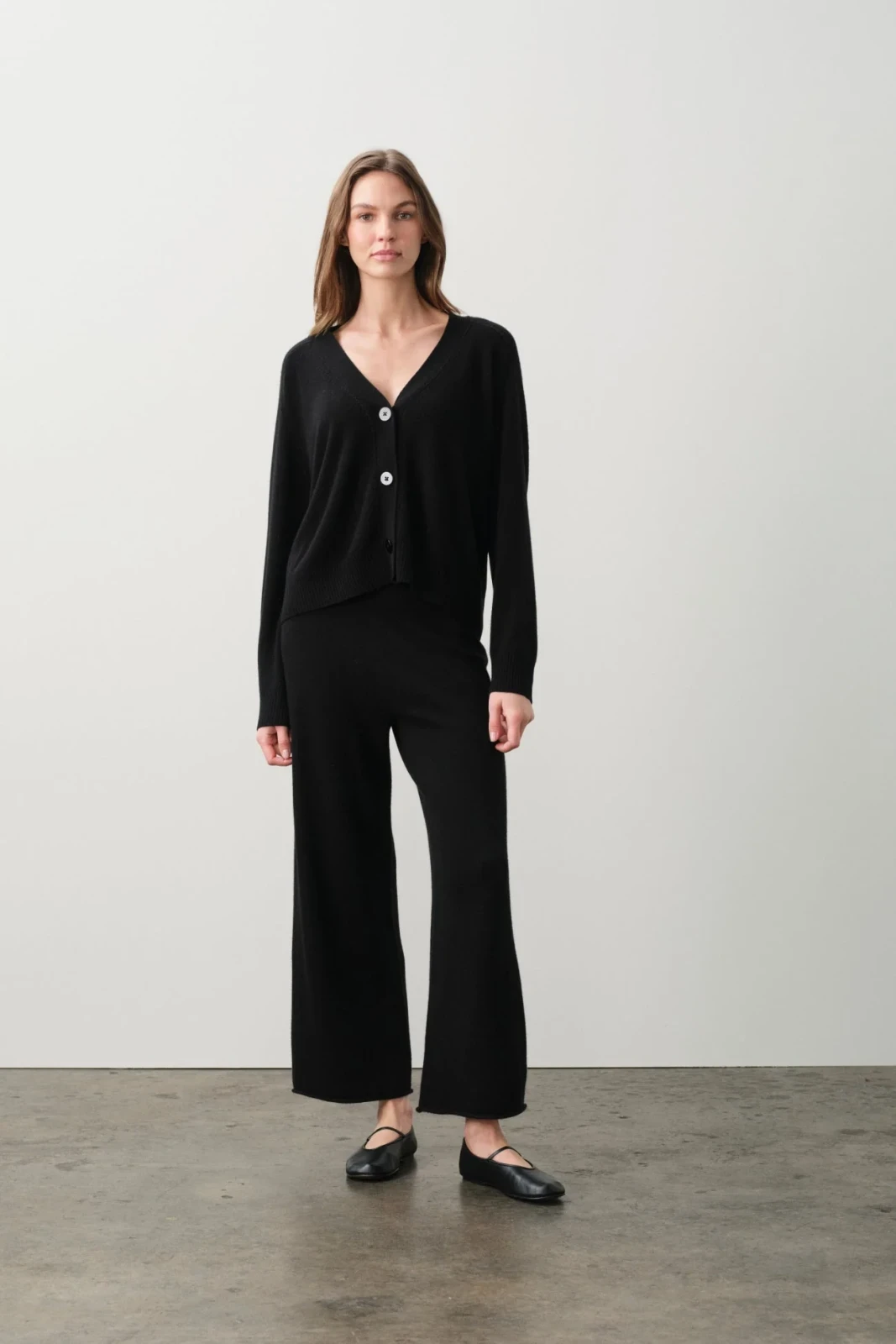 ALTHEA CASHMERE CARDIGAN - BLACK