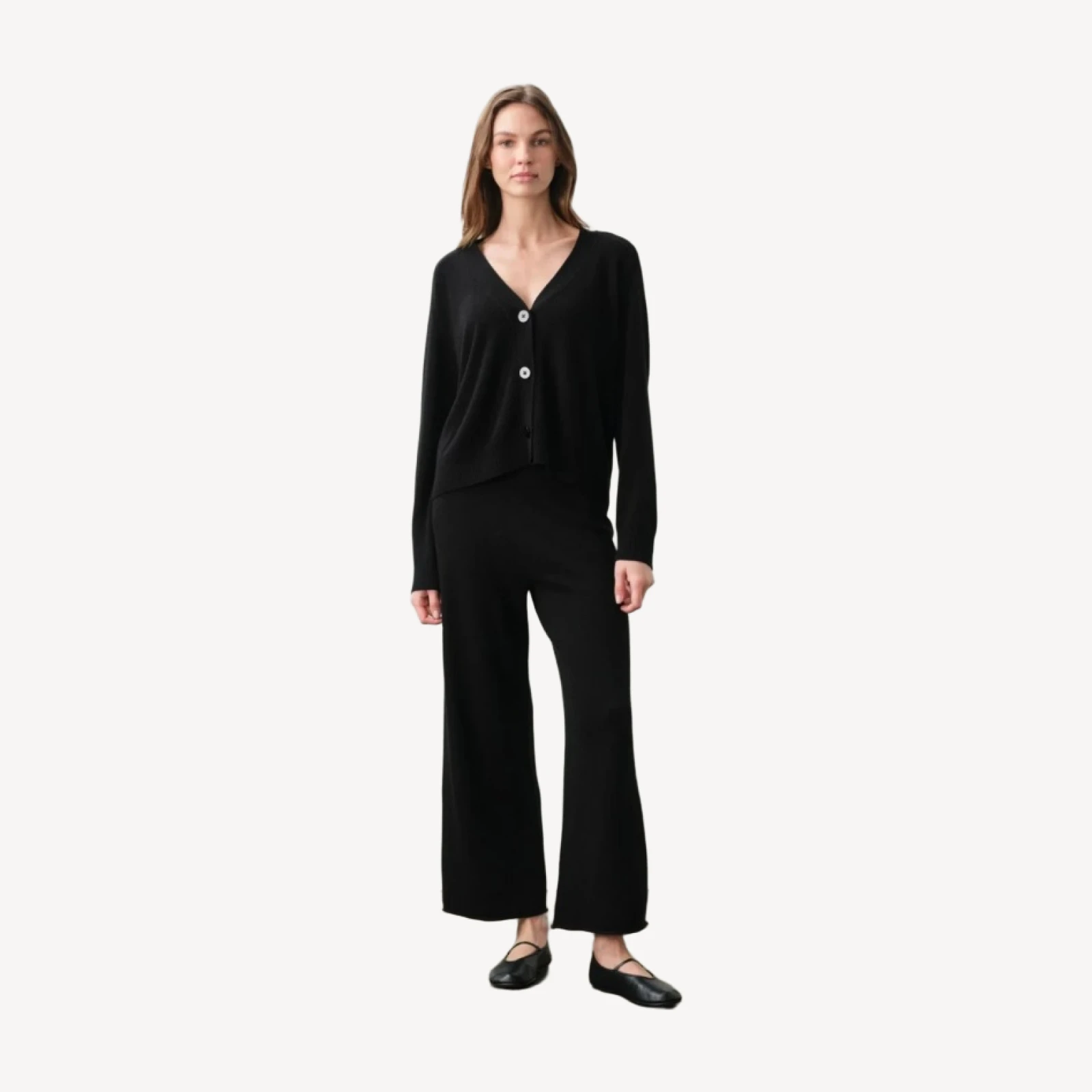 ALTHEA CASHMERE CARDIGAN - BLACK