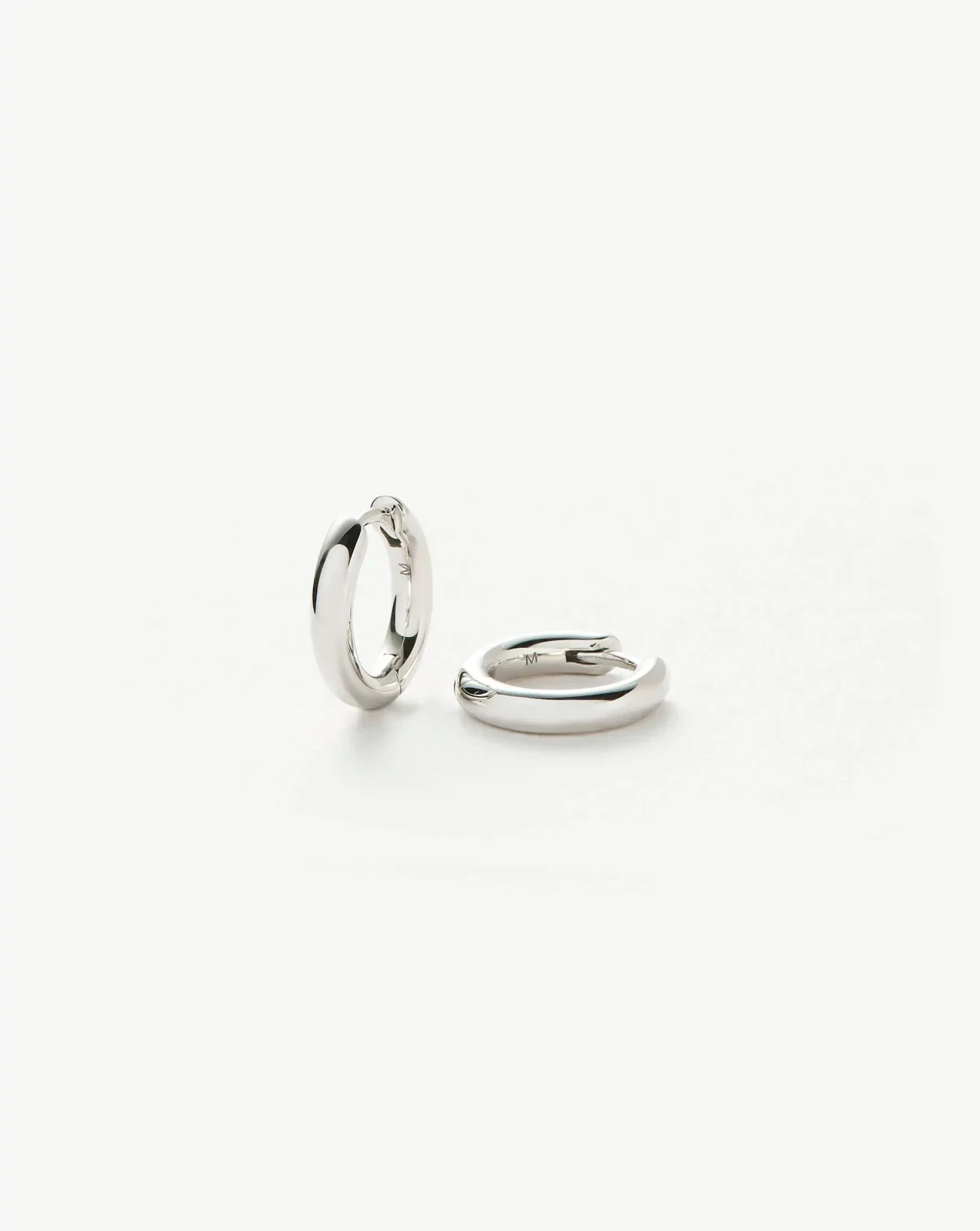 Classic Tunnel Mini Hoop Earrings | Silver Plated