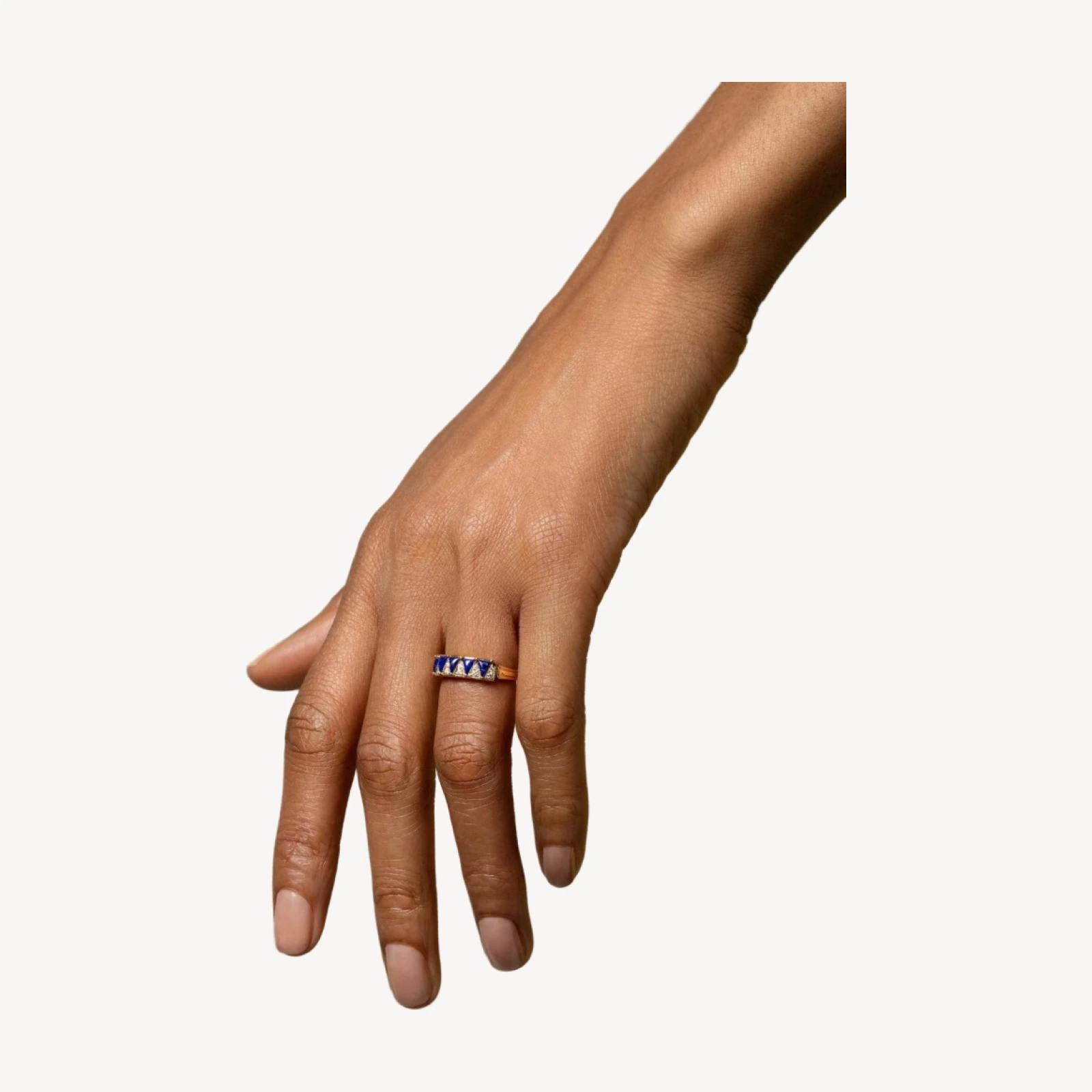 Five Triangle Ring - Lapis