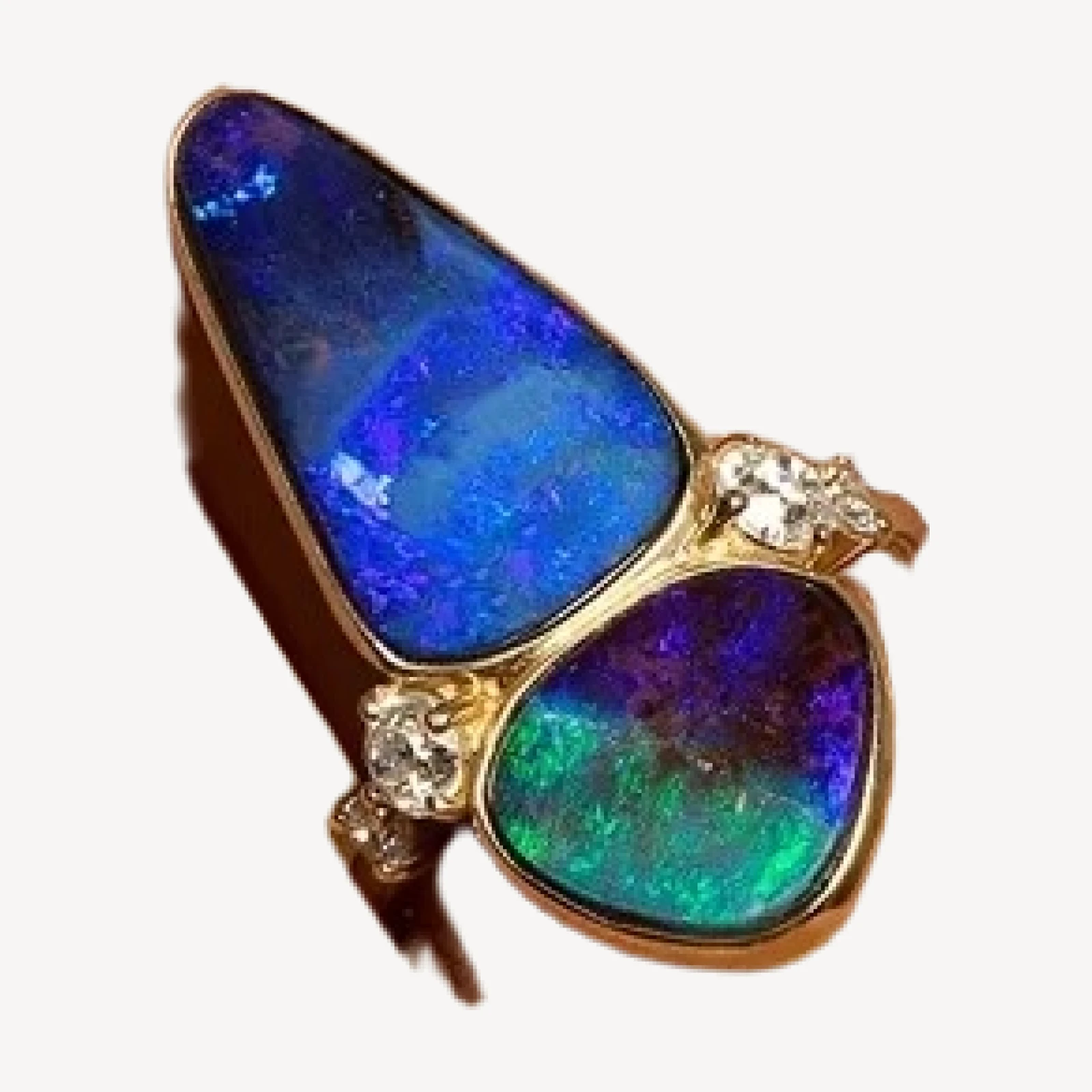 Australian Boulder Opal Ring