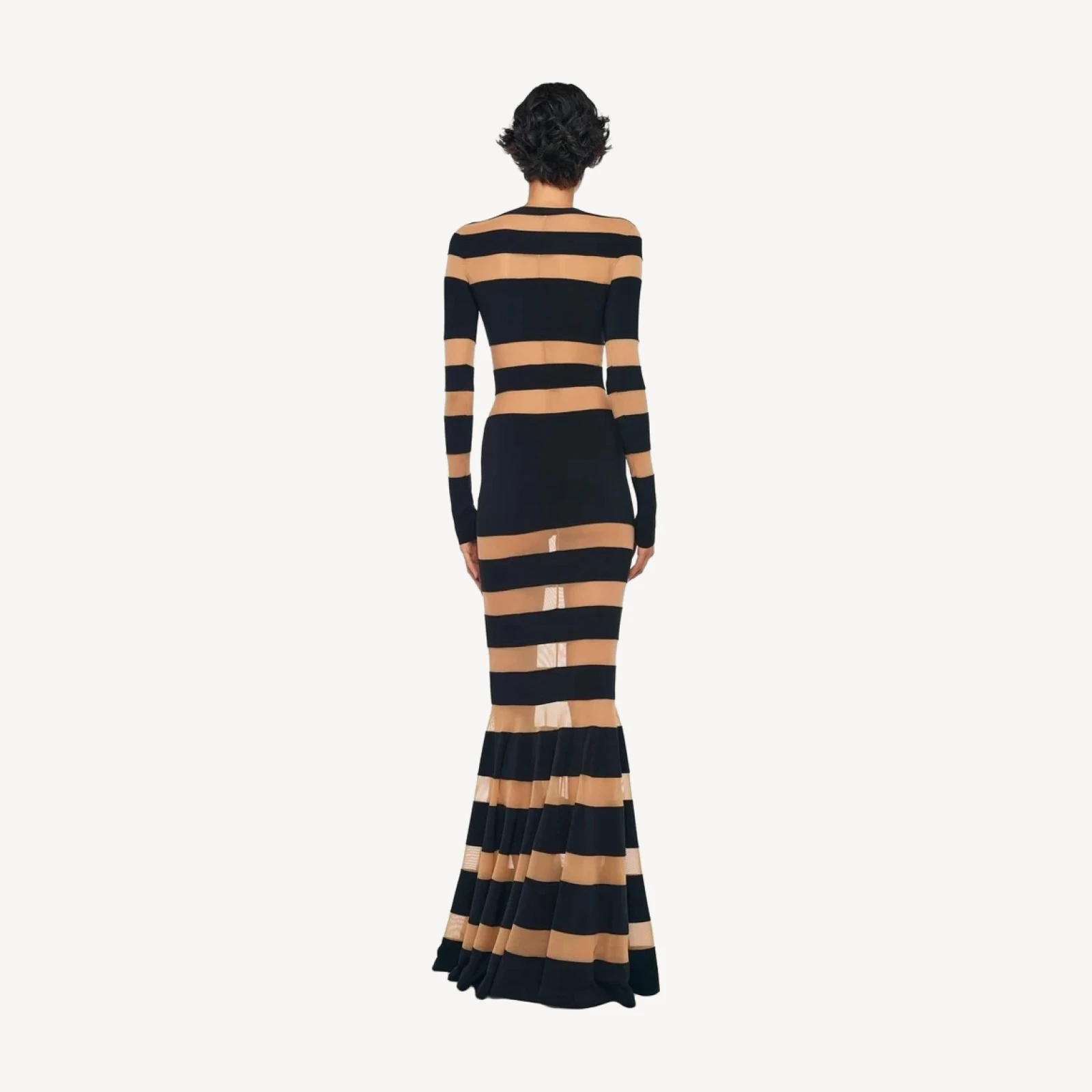 SPLICED DRESS FISHTAIL GOWN
