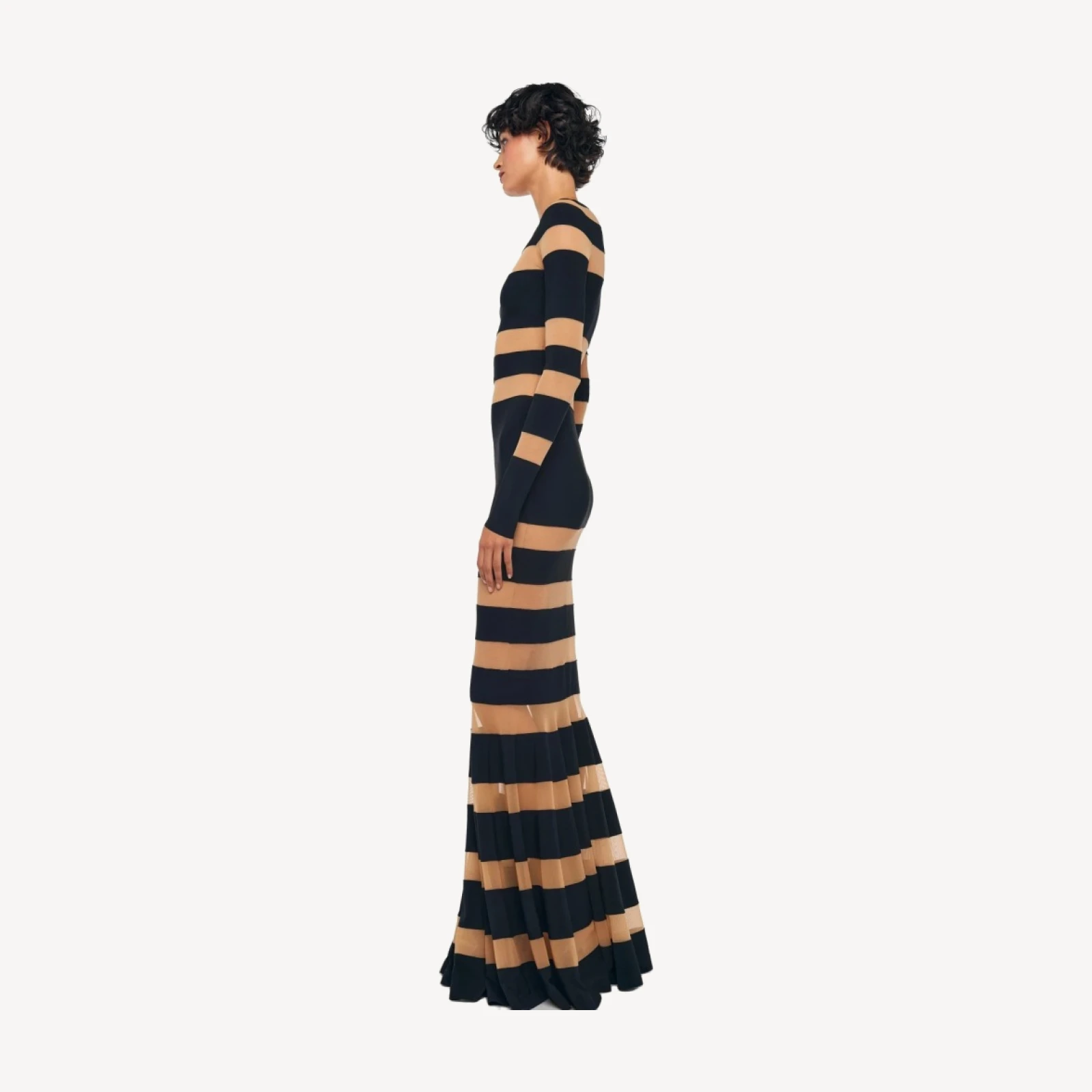 SPLICED DRESS FISHTAIL GOWN