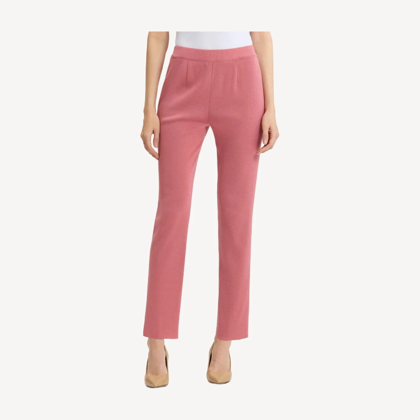 Nancy Slim Leg Mylana Knit Pant, Honey Suckle