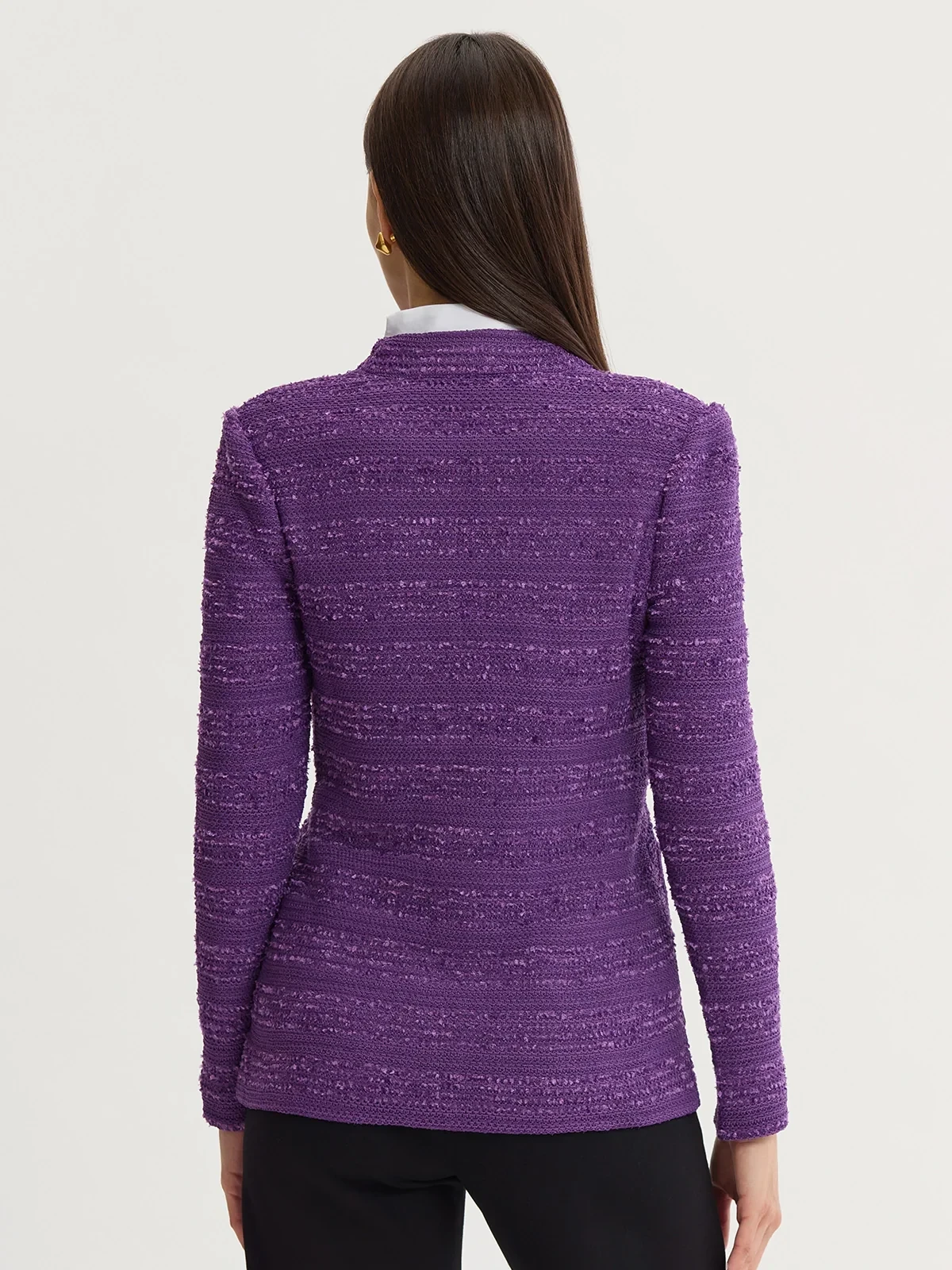 Tailored Tonal Ribbon Knit Jacket, photo 4