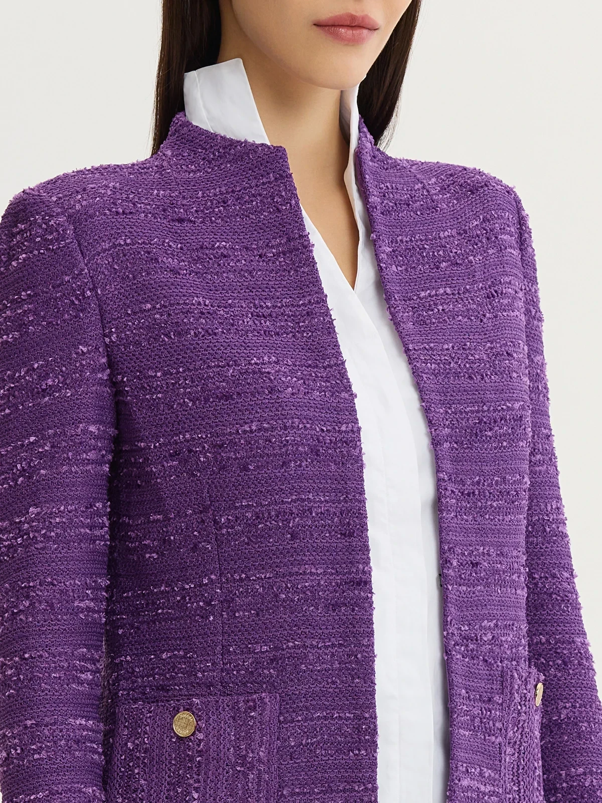 Tailored Tonal Ribbon Knit Jacket, photo 5