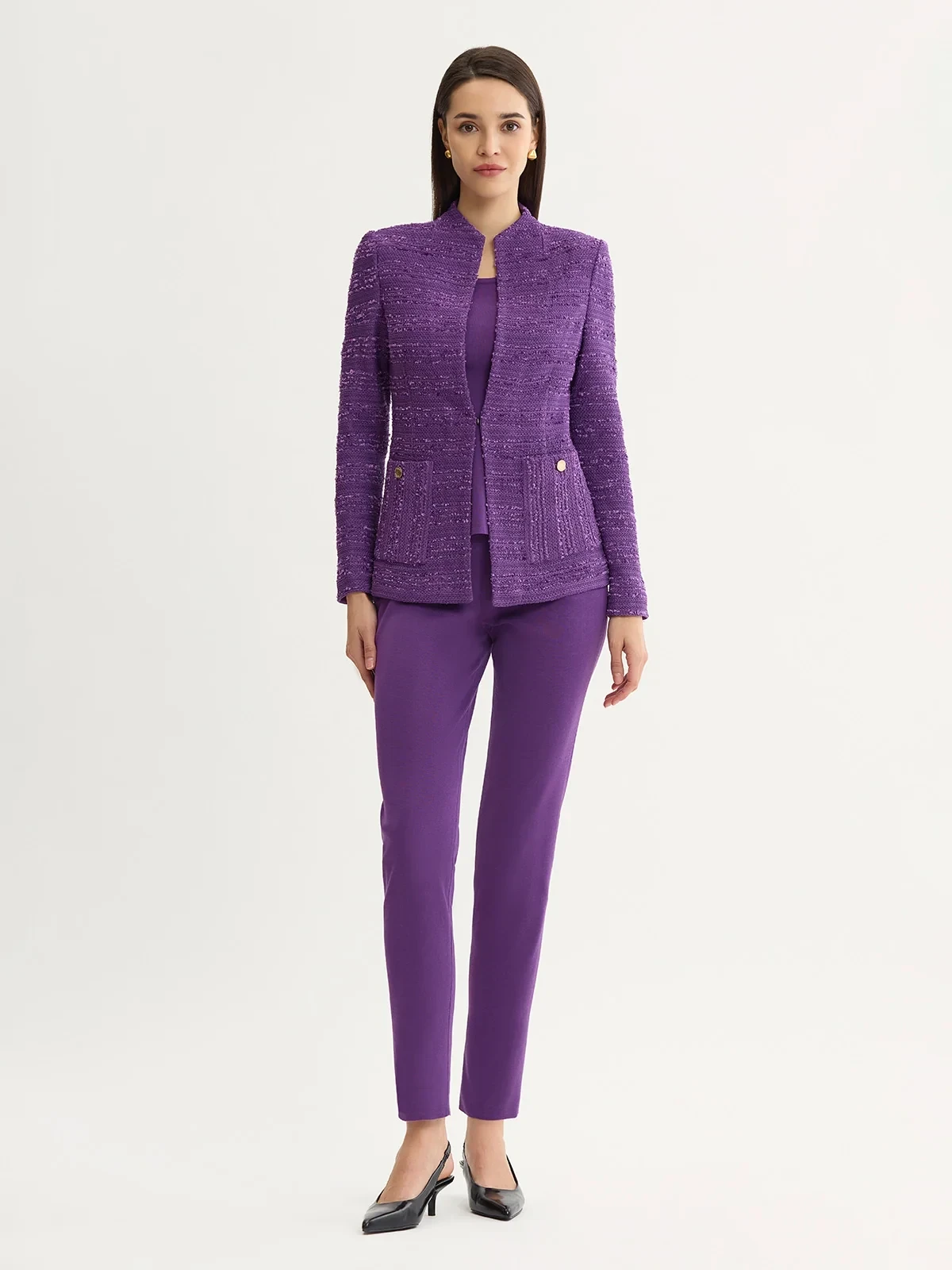 Tailored Tonal Ribbon Knit Jacket, photo 6