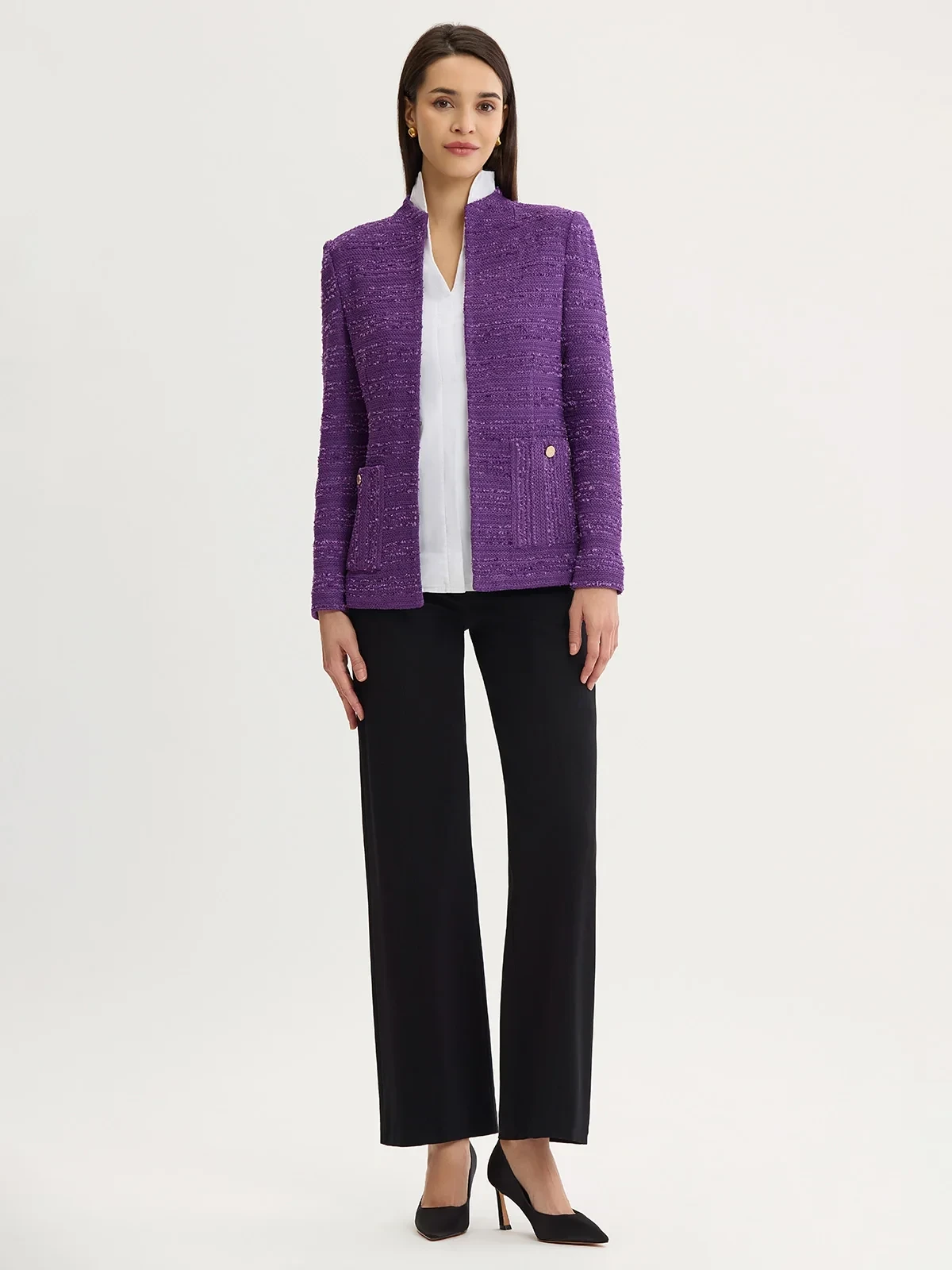 Tailored Tonal Ribbon Knit Jacket, photo 7