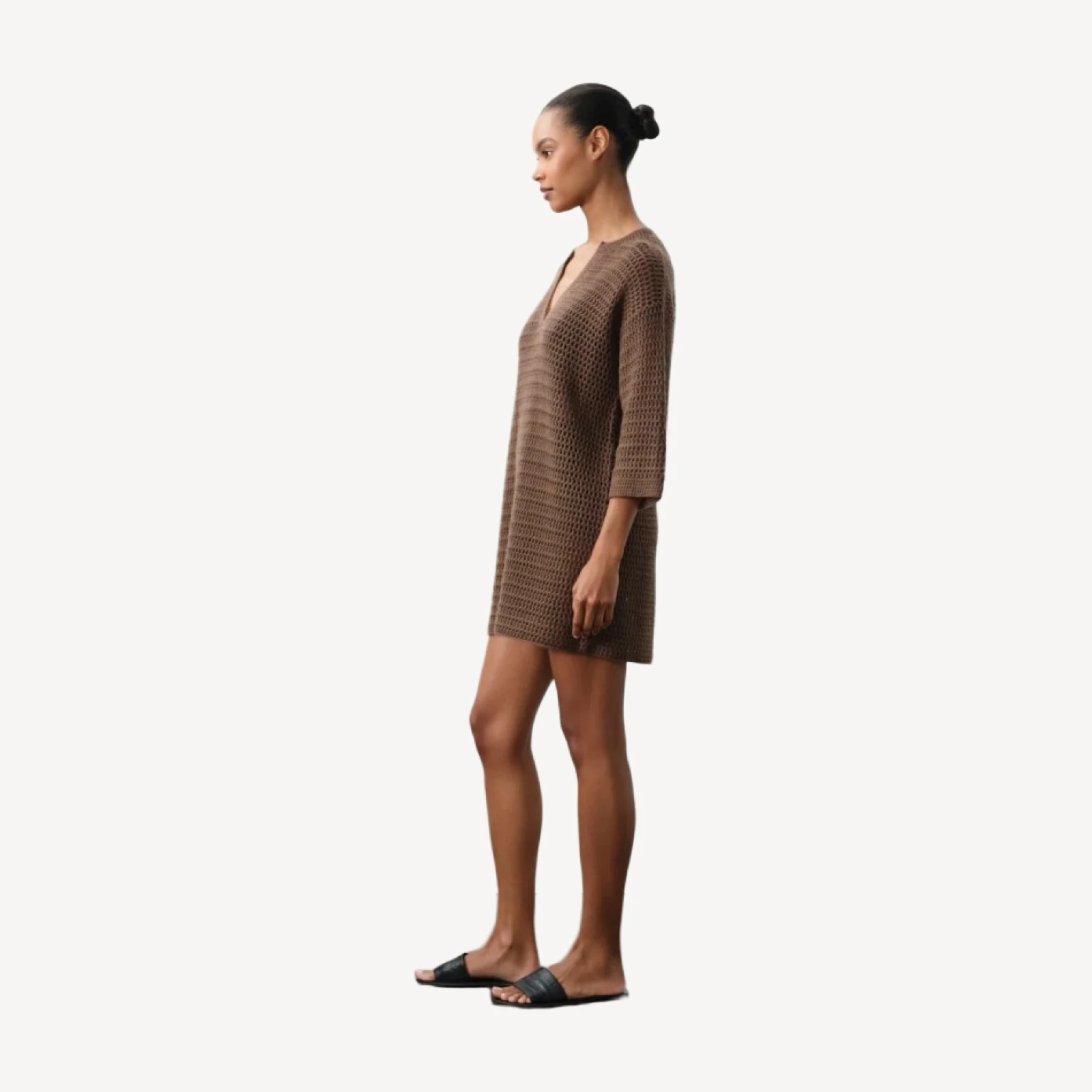 SOLEIL HAND-CROCHETED TUNIC - TEAK
