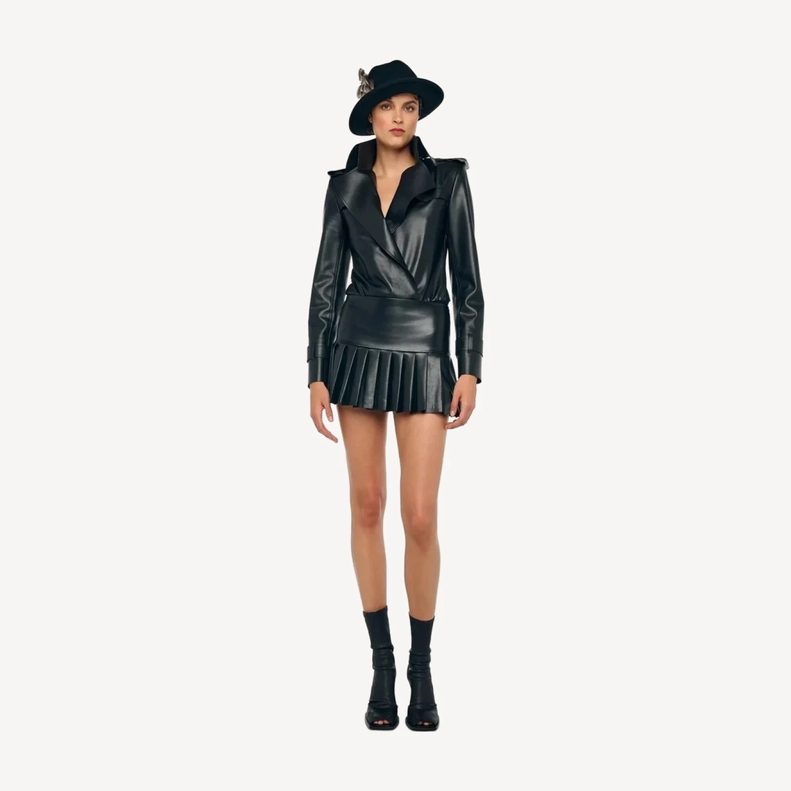 DOUBLE BREASTED TRENCH BODYSUIT