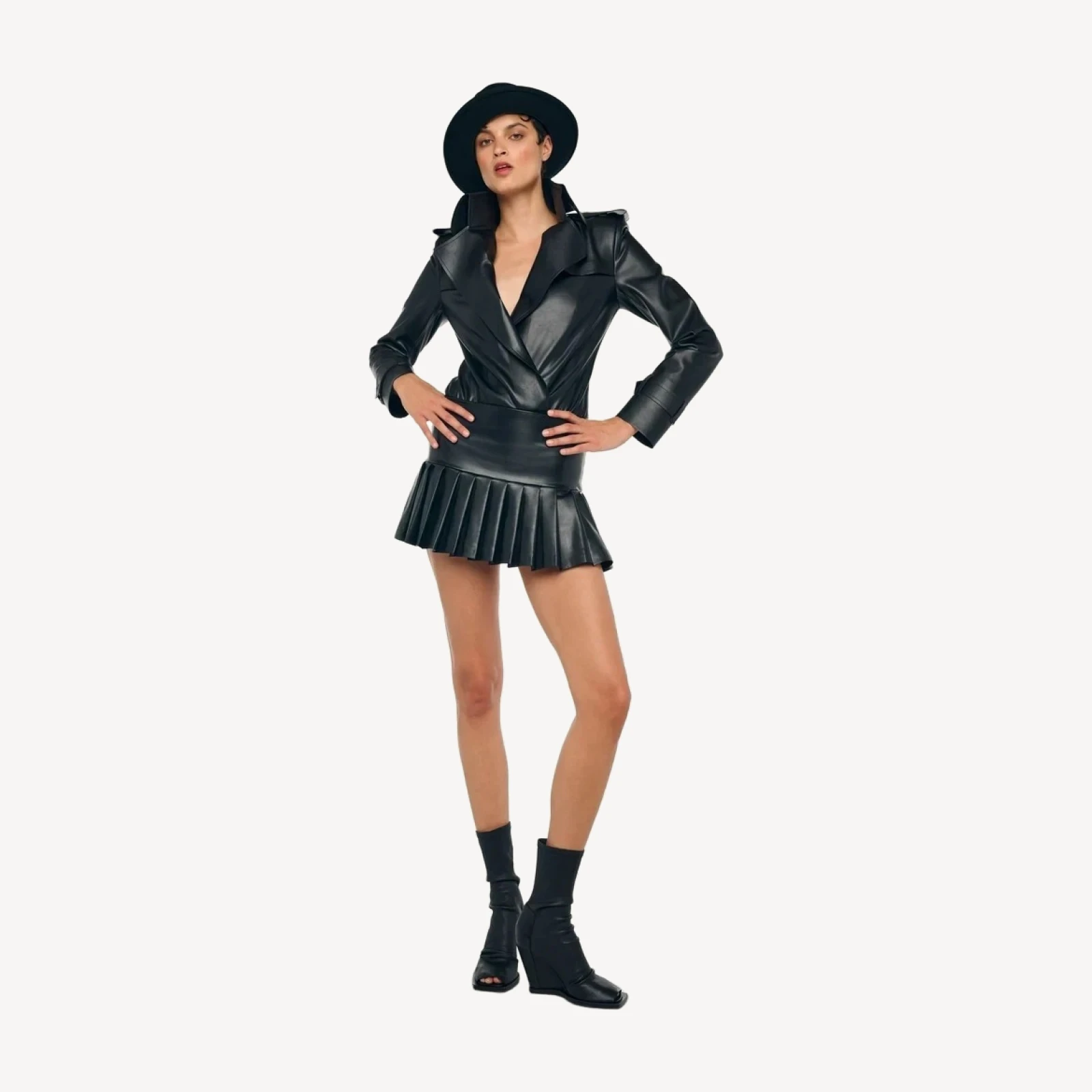 DOUBLE BREASTED TRENCH BODYSUIT