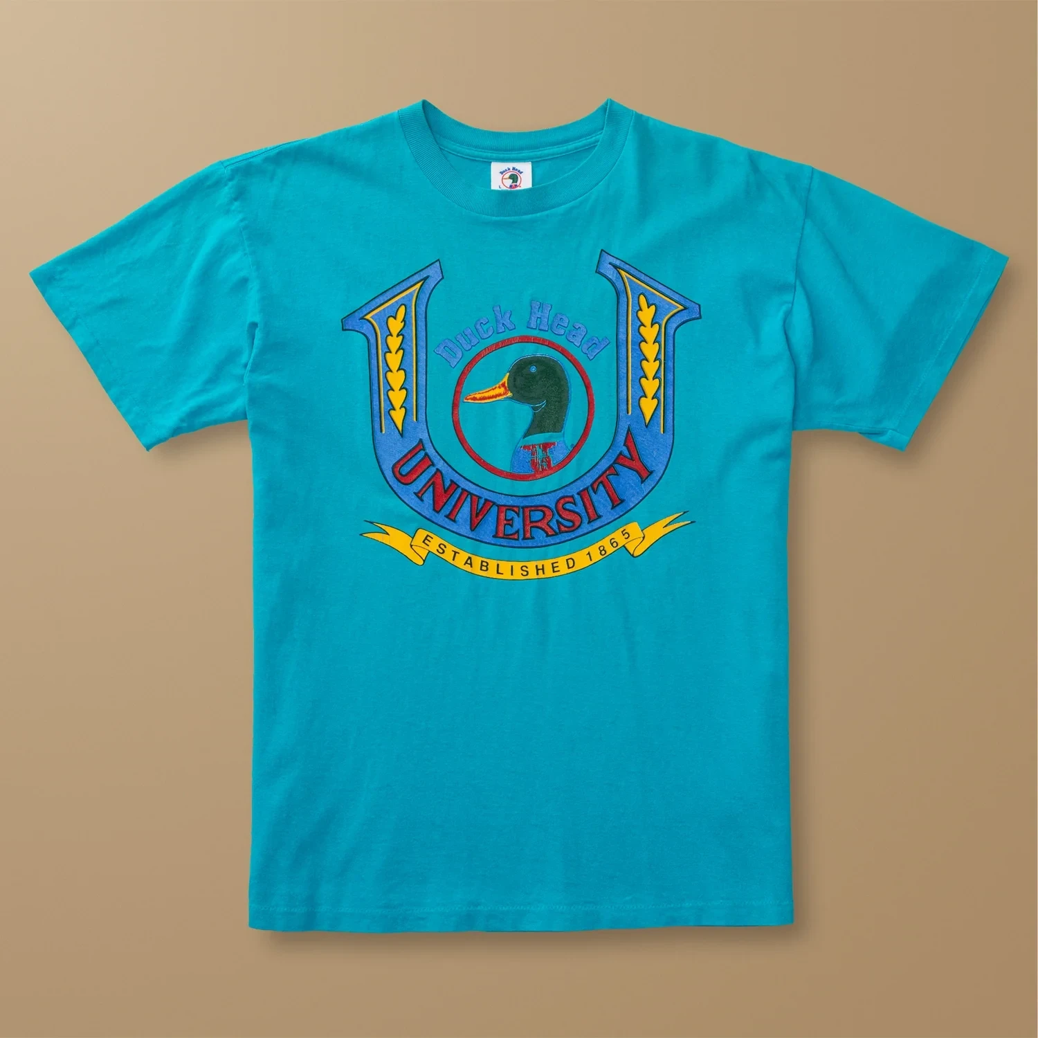 Single Stitched Duck Head University T-Shirt L - Duck Head Vintage