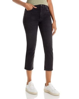 Agolde Riley High Rise Cropped Straight Jeans in Panoramic