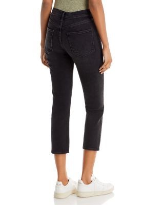 Agolde Riley High Rise Cropped Straight Jeans in Panoramic