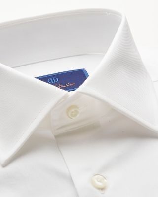 David Donahue Super Fine Twill Trim Fit Dress Shirt