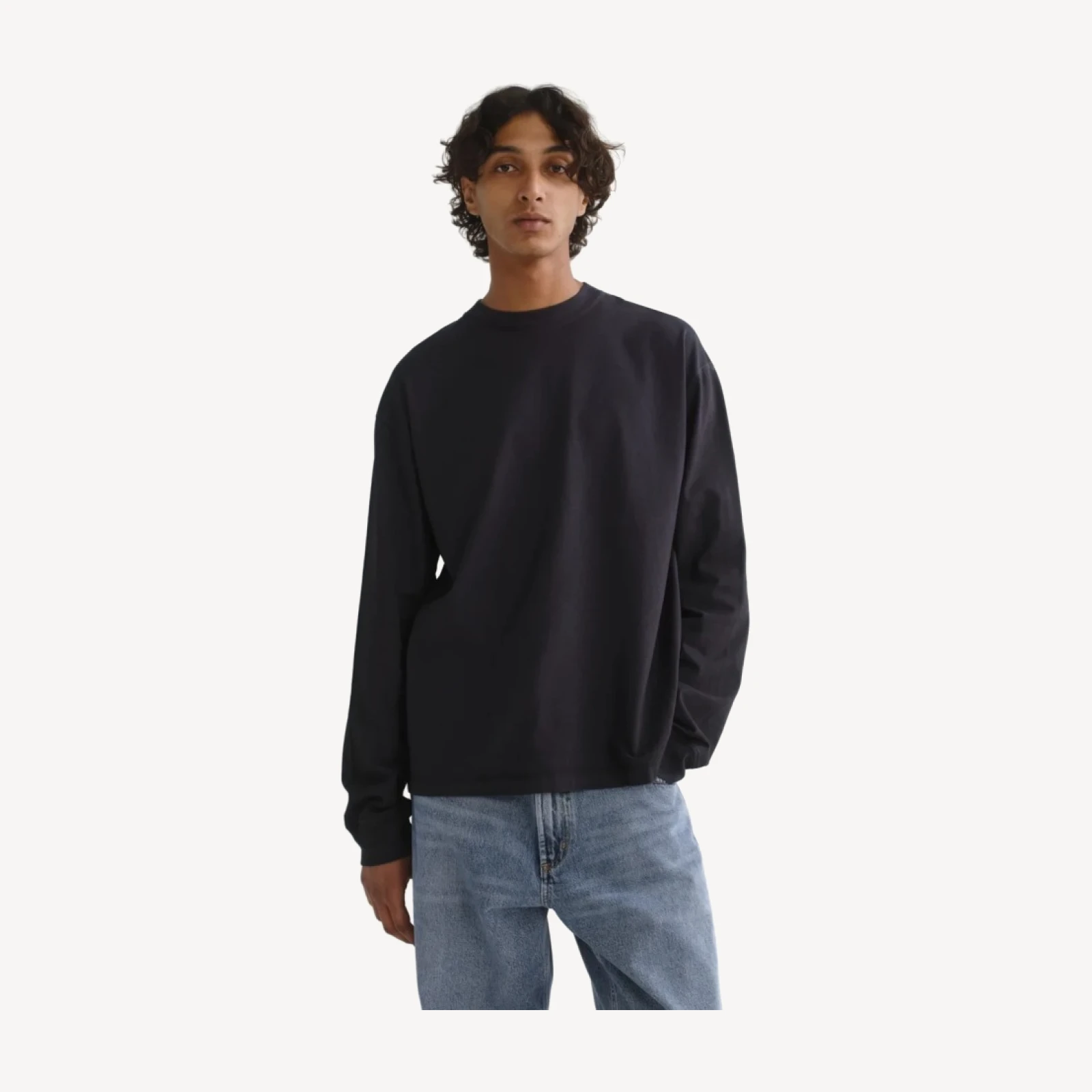 Asha Long Sleeve Mock Neck Tee in Screen