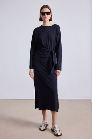 Long Sleeve Vanina Cinched Waist Dress