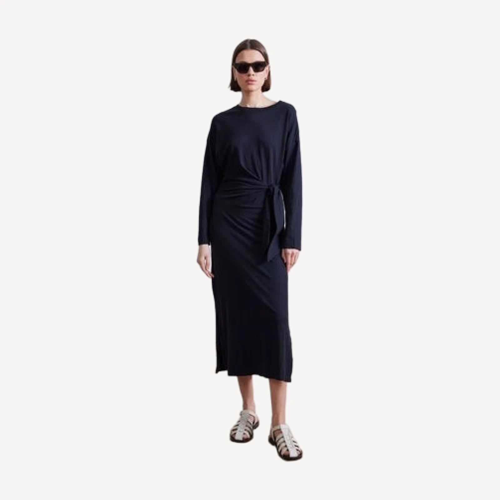Long Sleeve Vanina Cinched Waist Dress