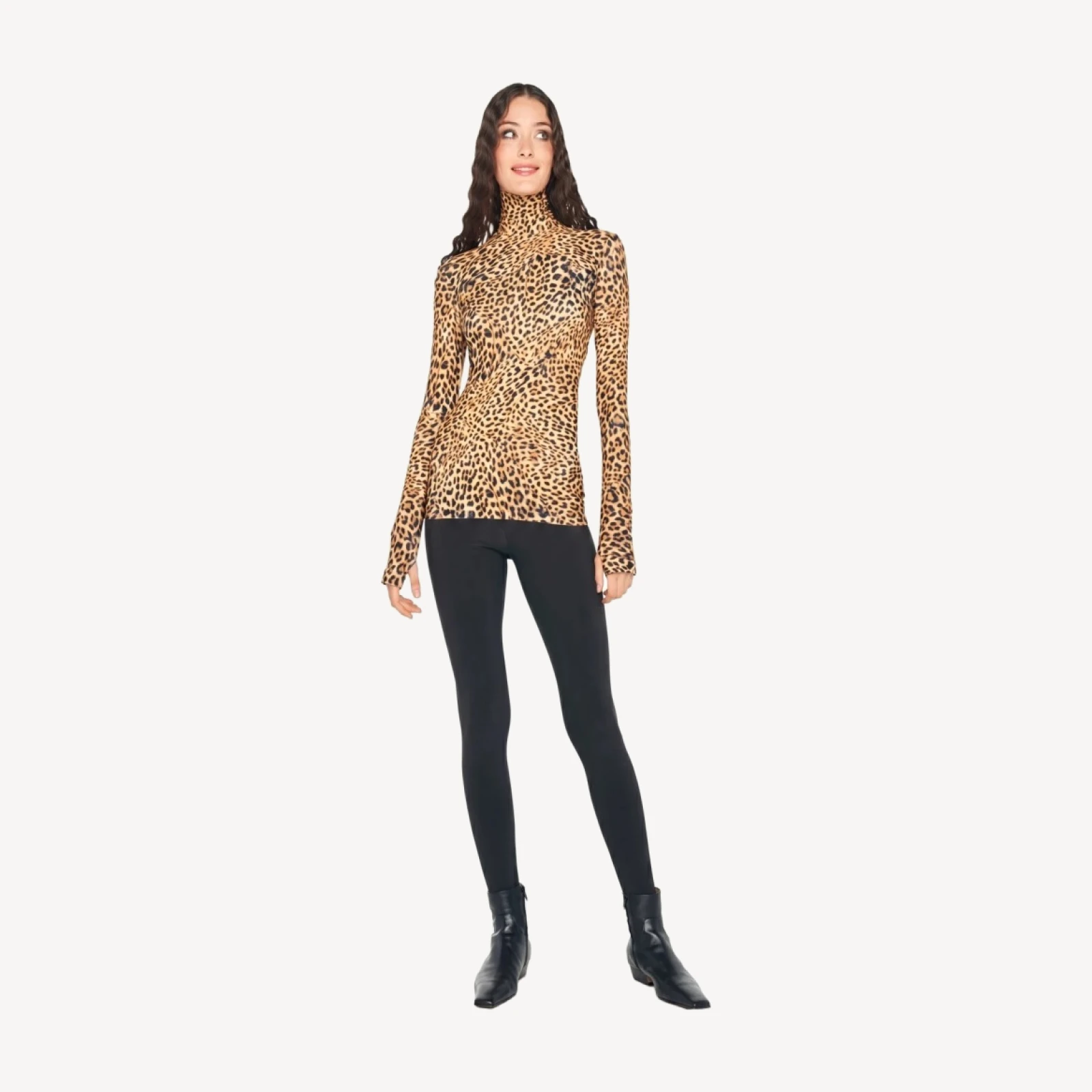 SLIM FIT LONG SLEEVE TURTLE TOP