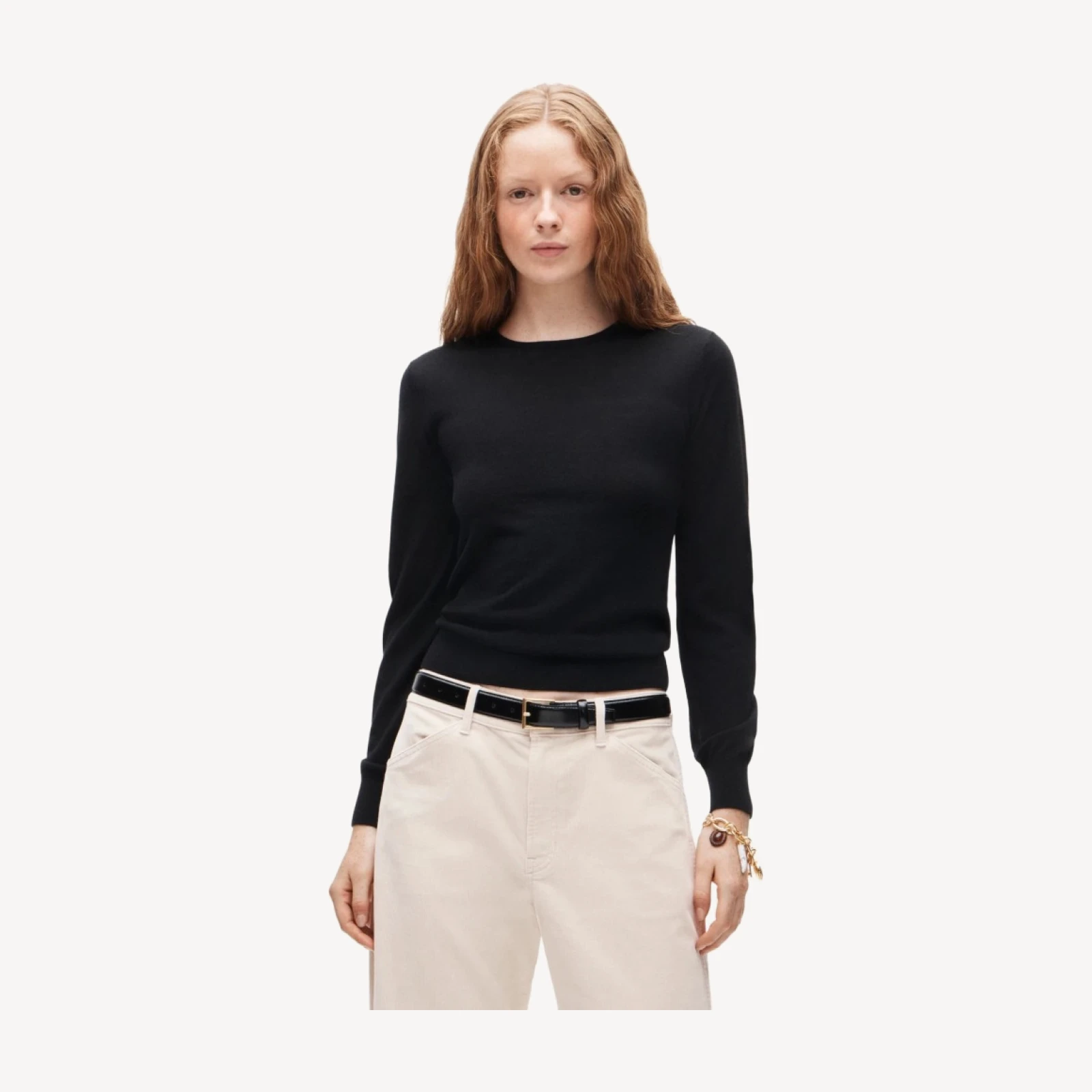 Clair crewneck sweater in merino wool blend