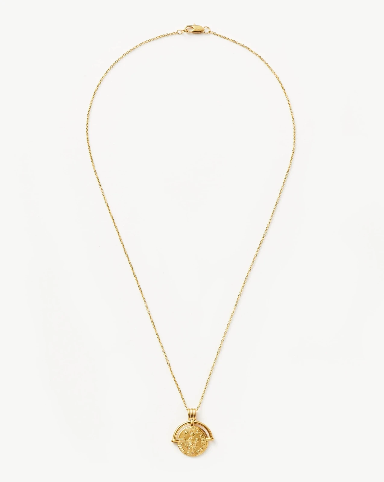 Lucy Williams Long Engravable Roman Arc Coin Necklace, photo 5