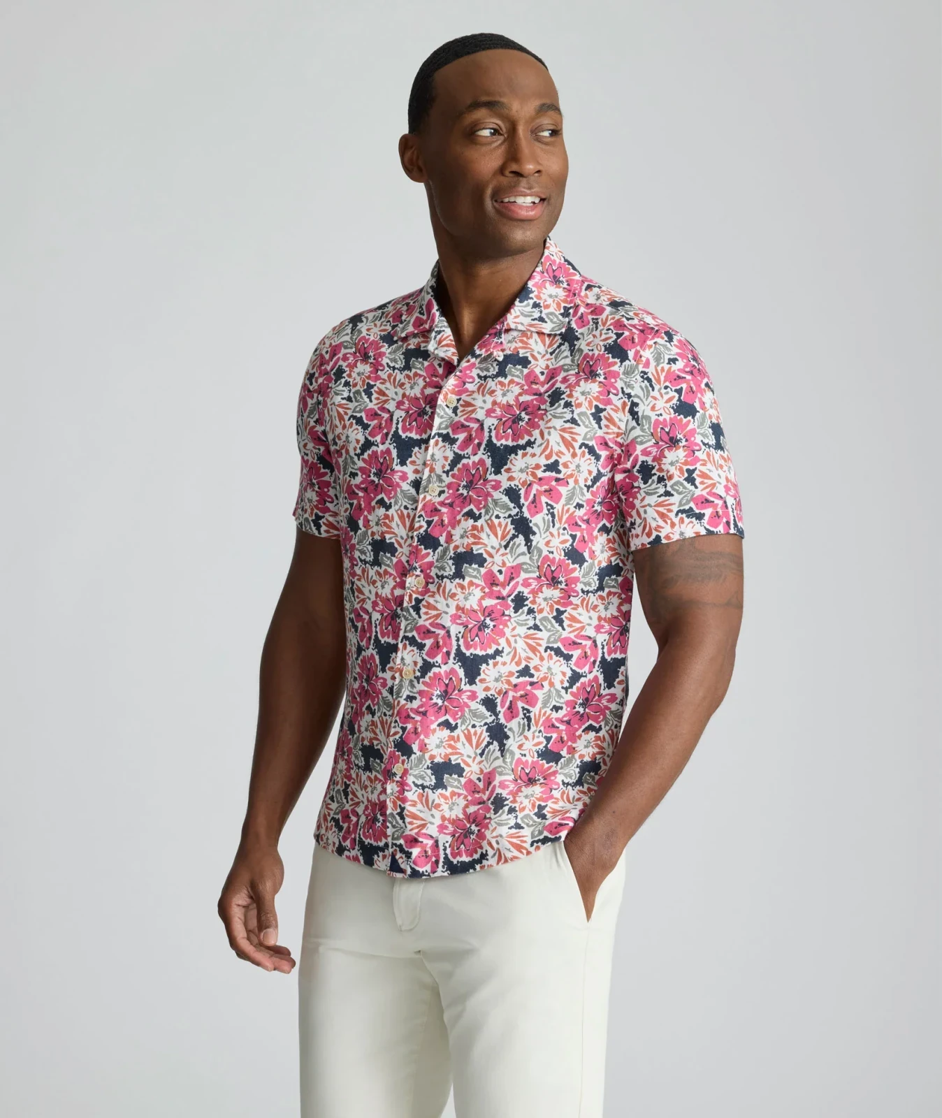 Linen Short-Sleeve Crossman Shirt - FINAL SALE