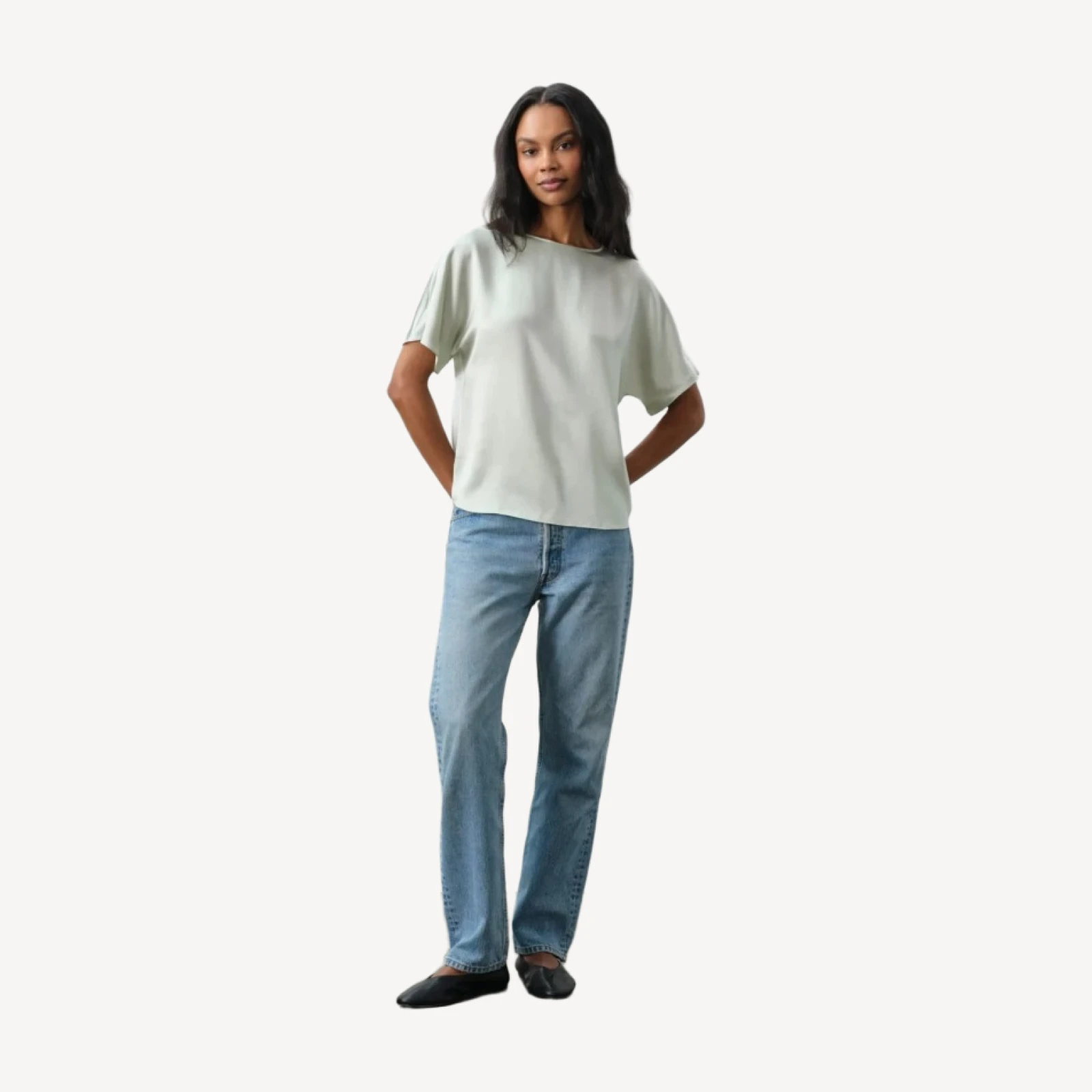 PENNY SILK TEE - JADITE