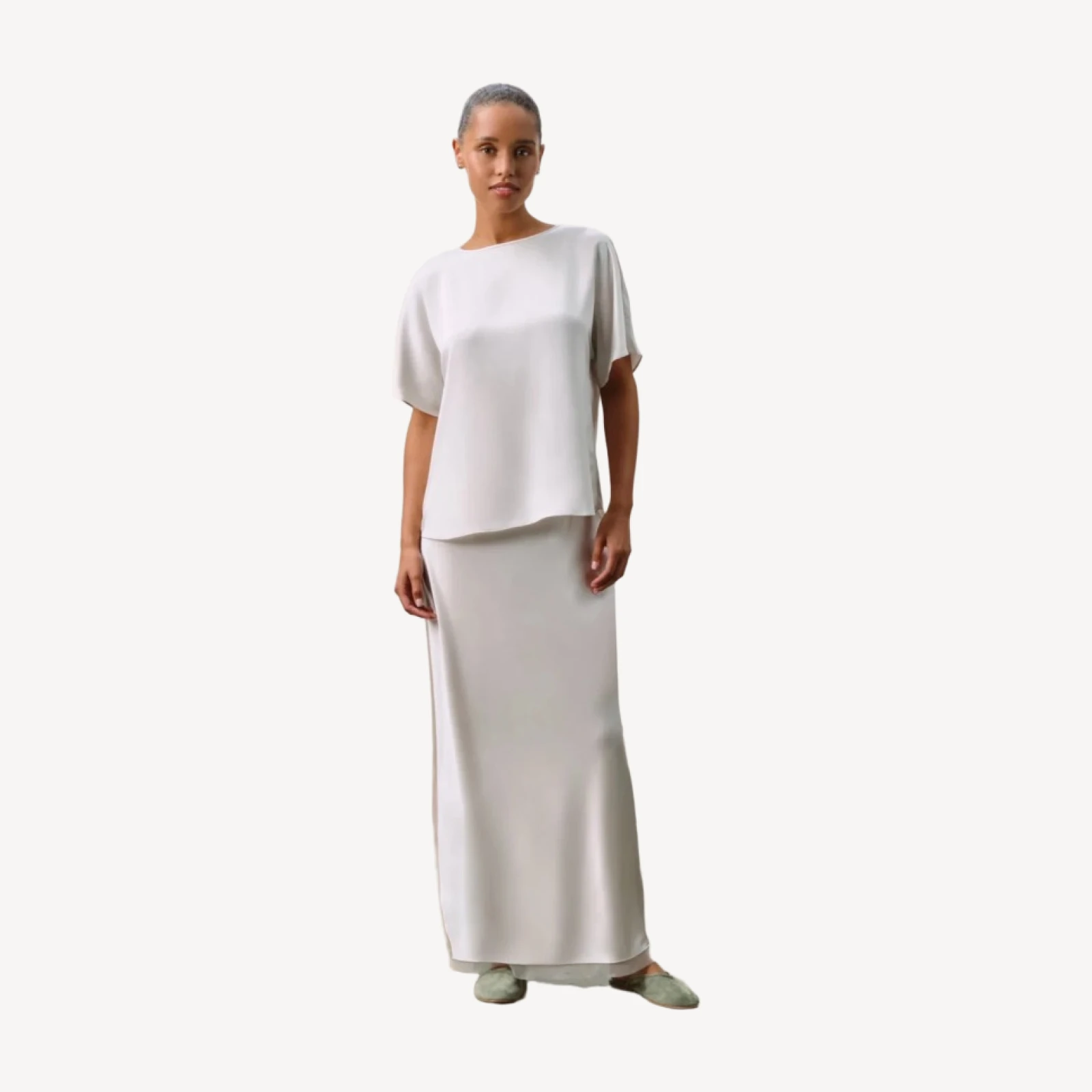 PENNY SILK TEE - MARBLE