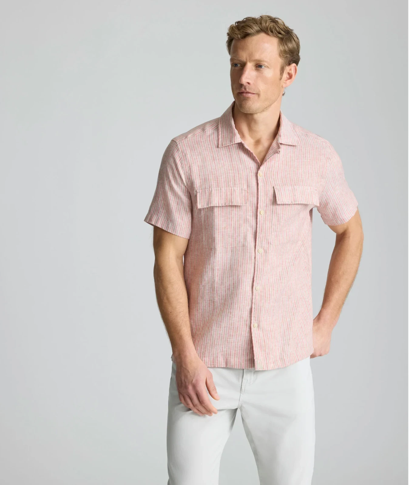 Wrinkle-Resistant Linen Short-Sleeve Finnegan Shirt - FINAL SALE