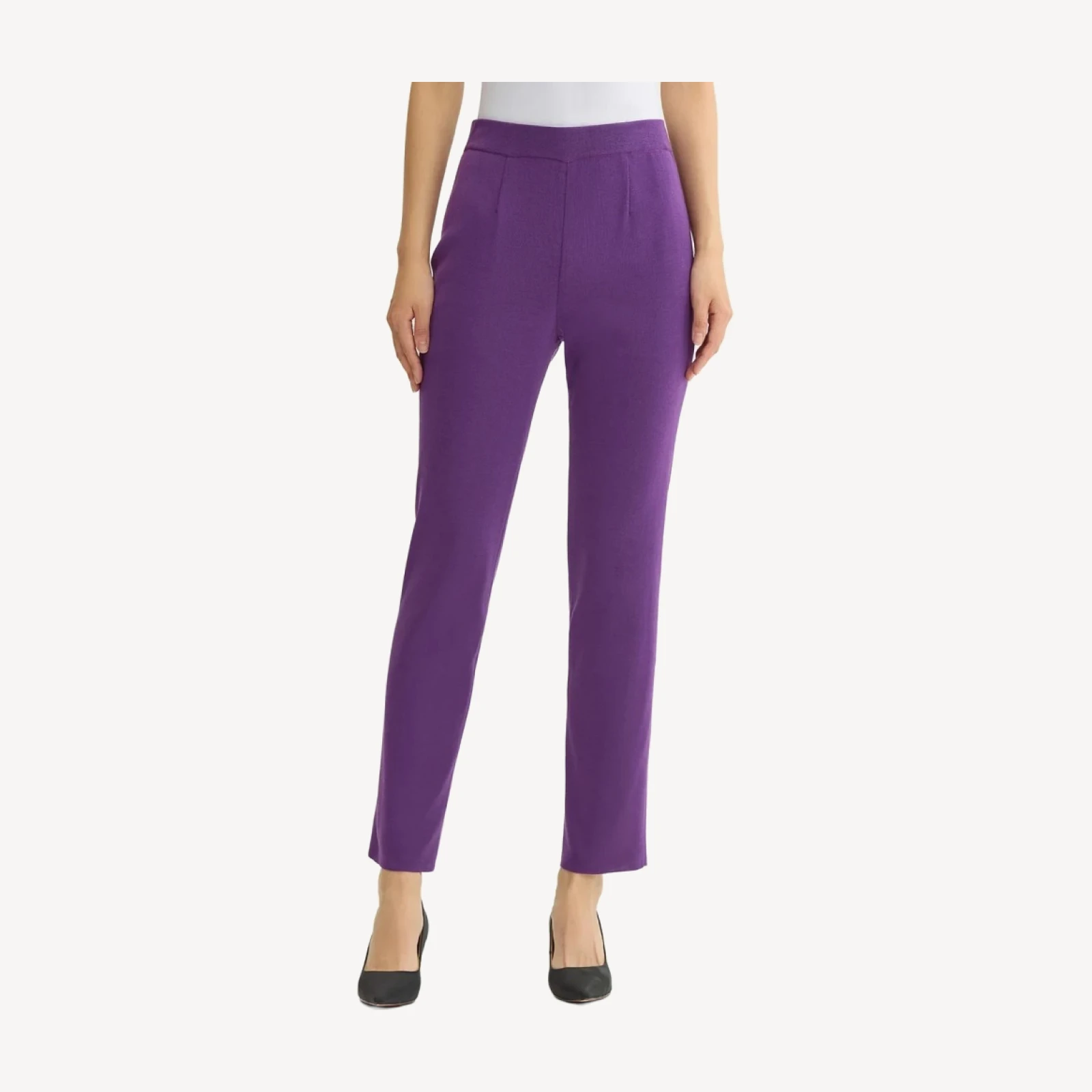 Nancy Slim Leg Mylana Knit Pant, Fresh Purple