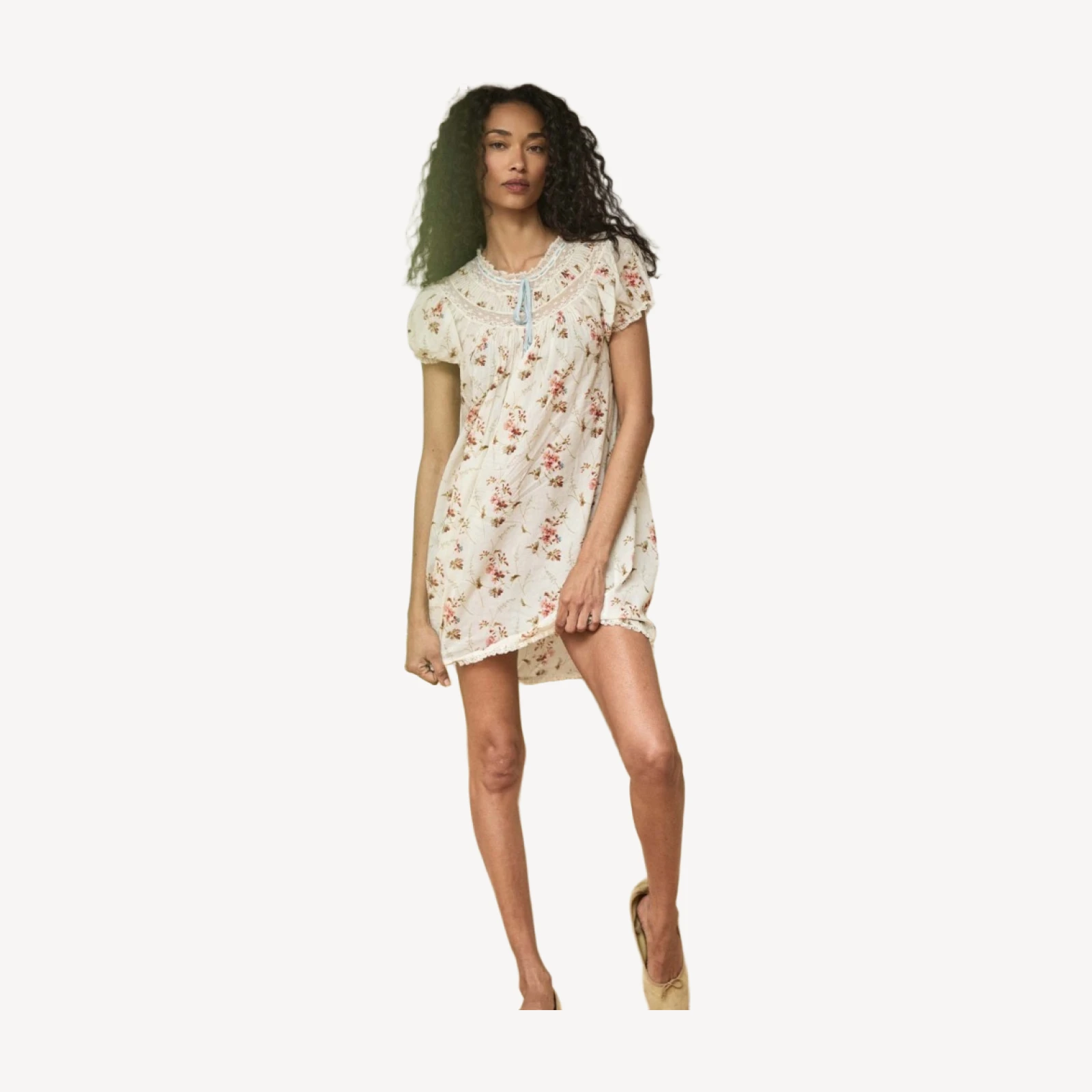DAPHNE DRESS -- BLANC PRAIRIE ROSE