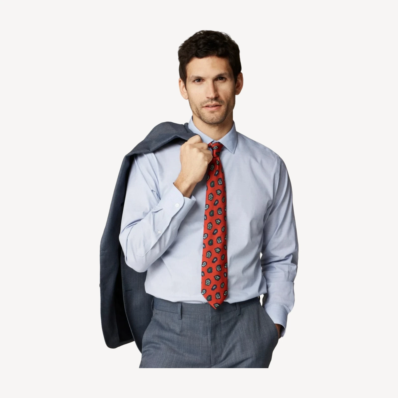 Bowery wrinkle-free dress shirt with spread collar